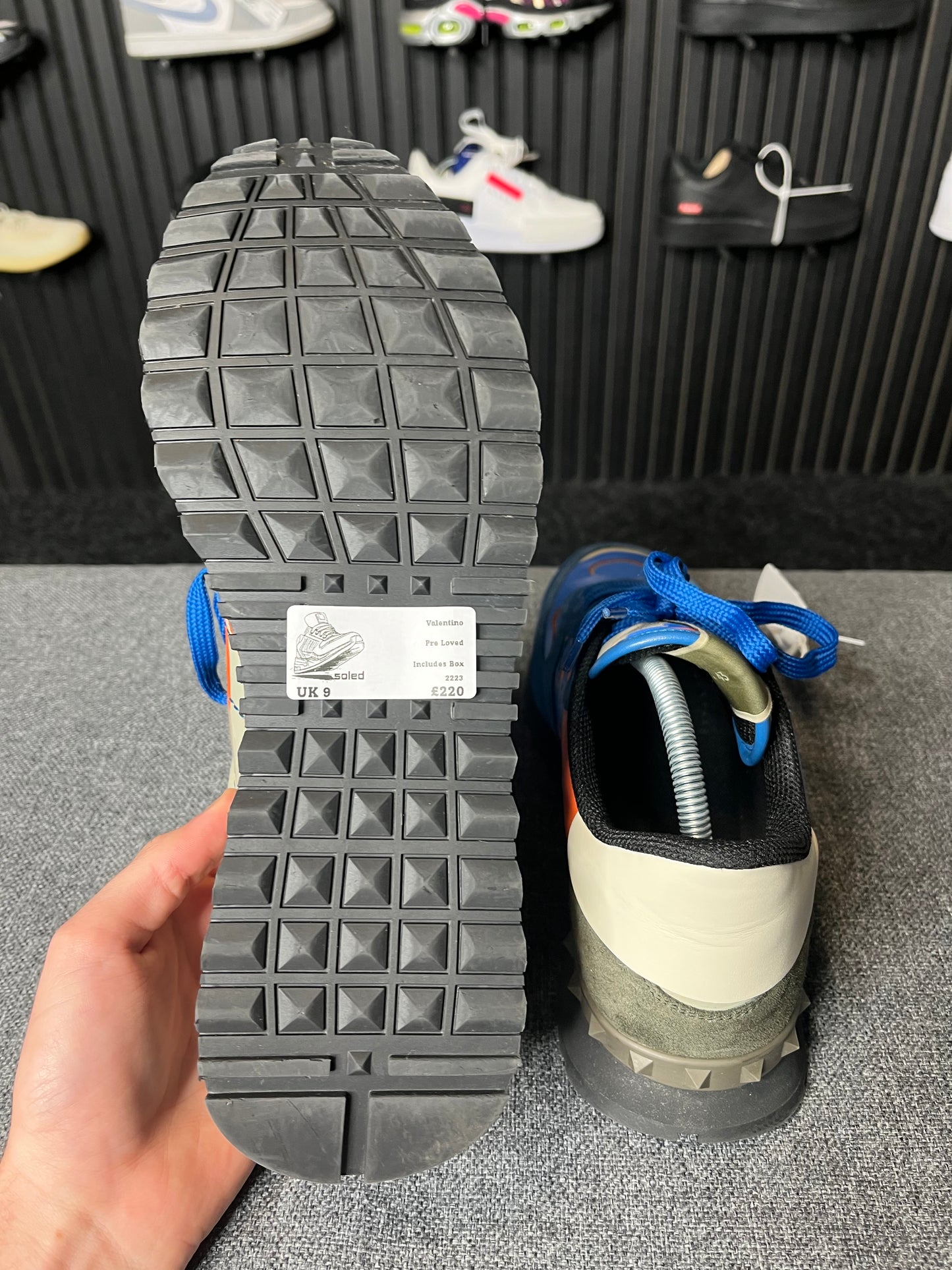 Valentino Garavani Rockstud Runner Blue UK9 2223