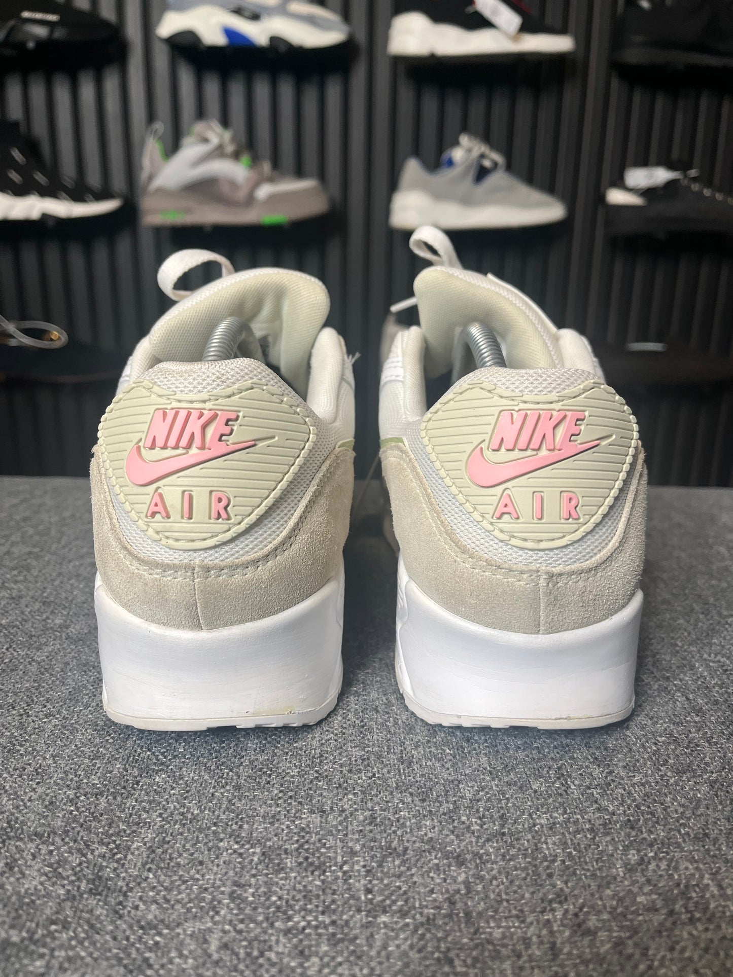 Air Max 90 White Olive Pink UK 9 3072