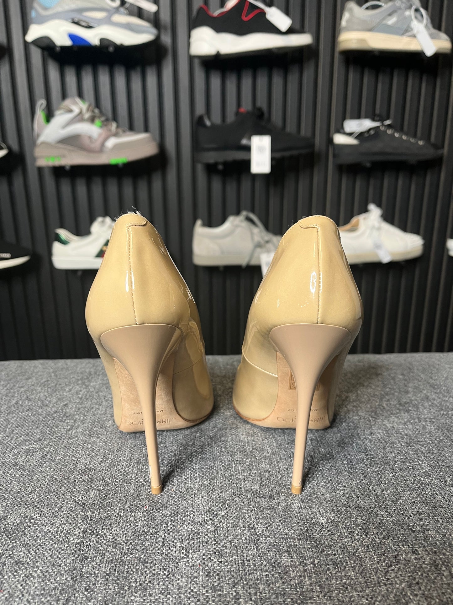 Jimmy Choo Nude Patent Heels UK 3 3273