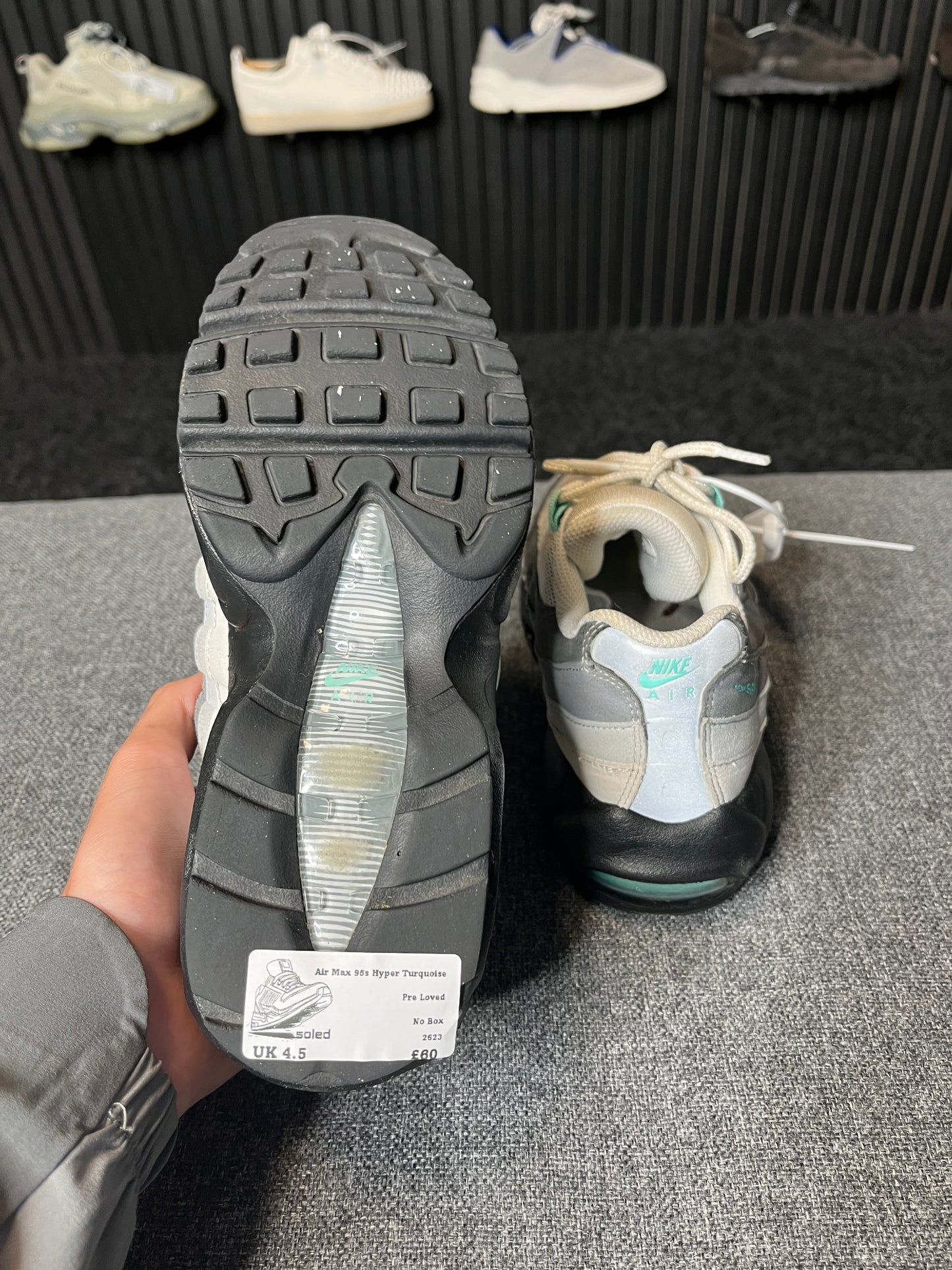 Nike Air Max 95s Hyper Turquoise UK 4.5 2623