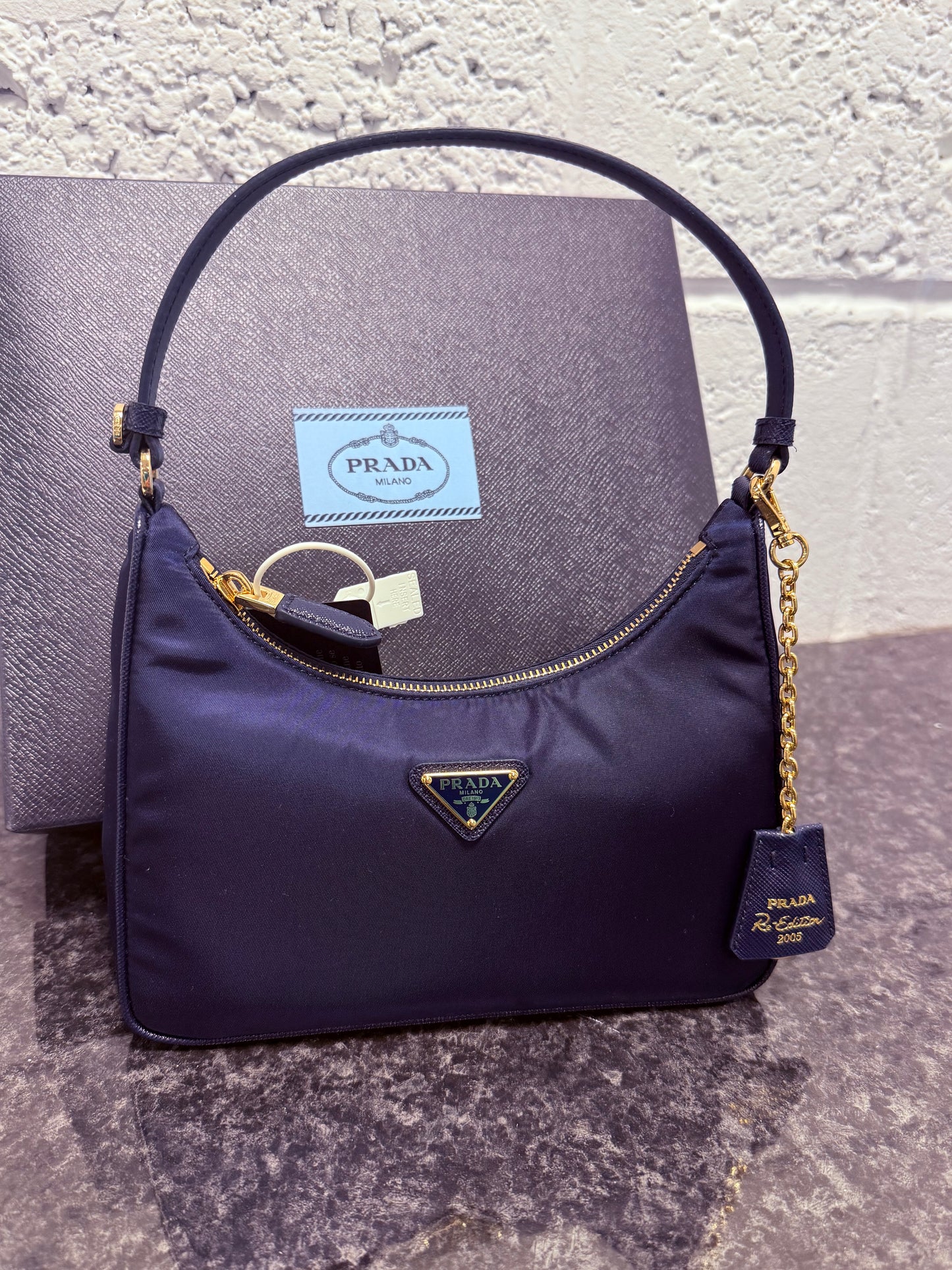 Prada Re-nylon and Saffiano Mini Bag - Football Card