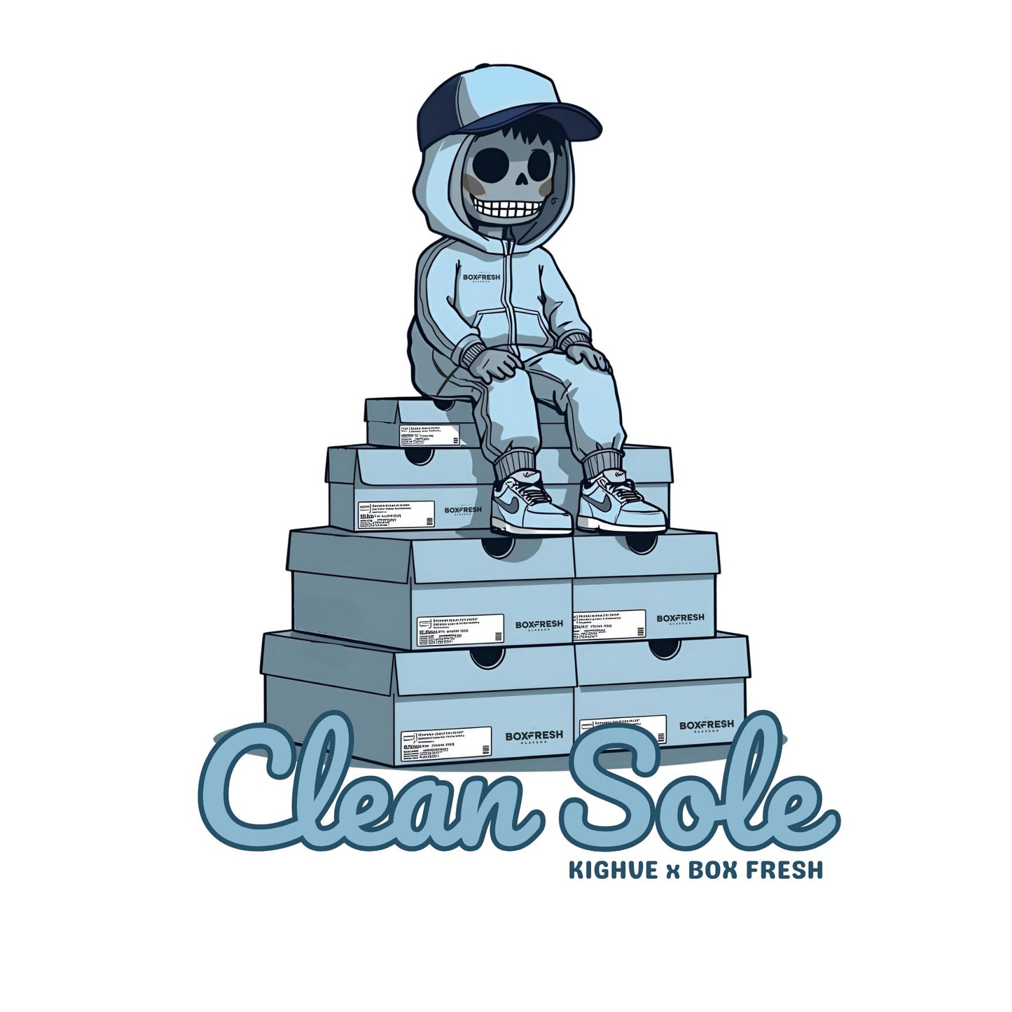 Stacked Tee White Kighve x Box Fresh