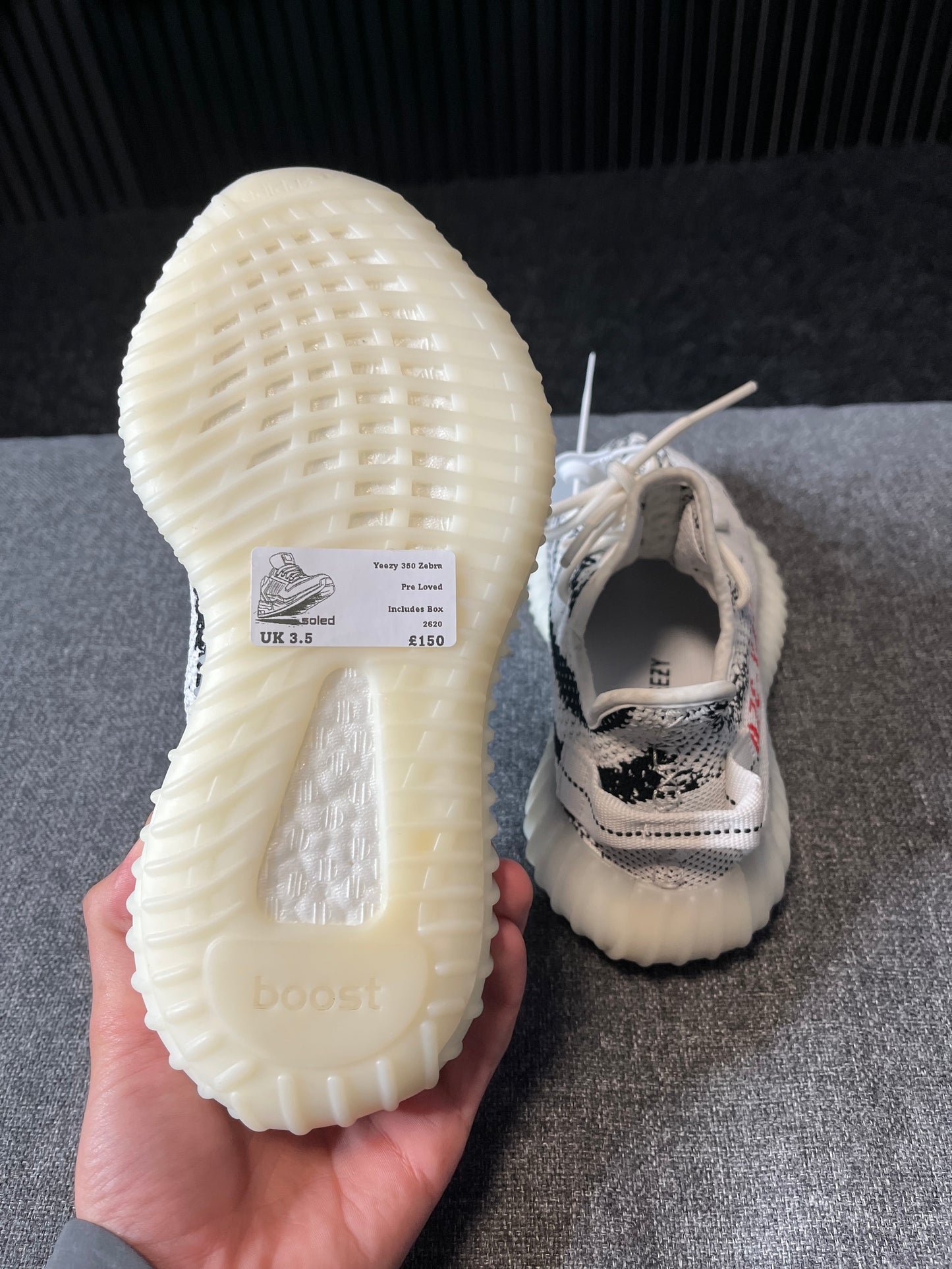 Yeezy 350 Zebra UK 3.5 2520