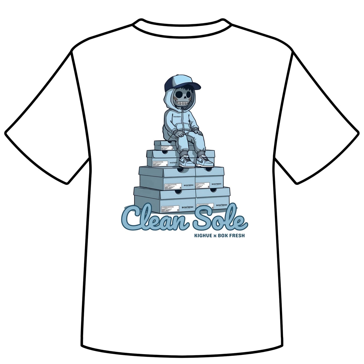 Stacked Tee White Kighve x Box Fresh