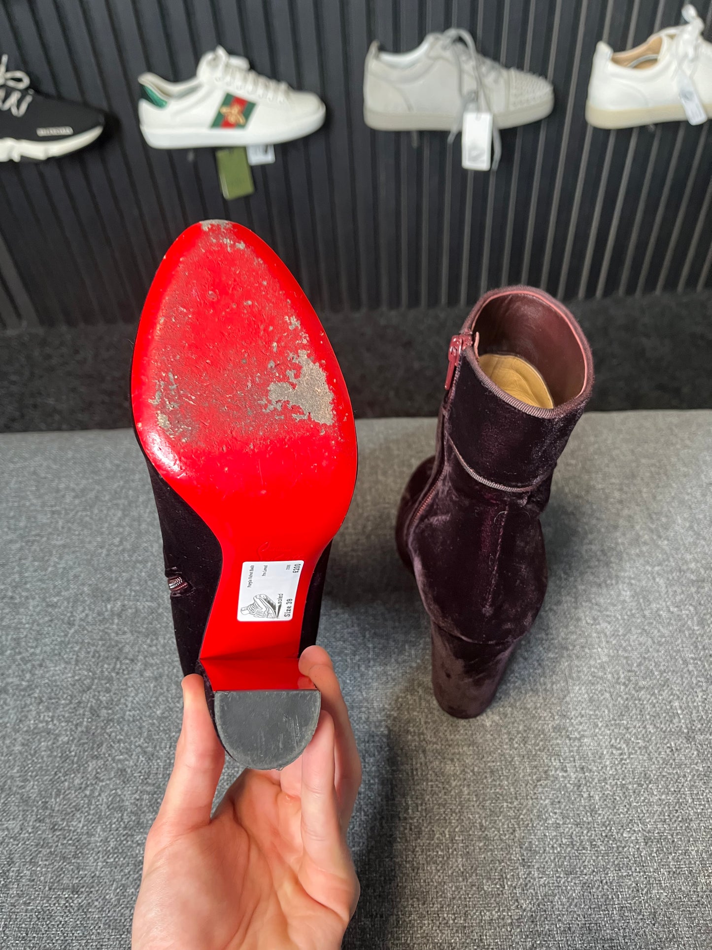 Purple Velvet Louboutin Heels Size 39 3265