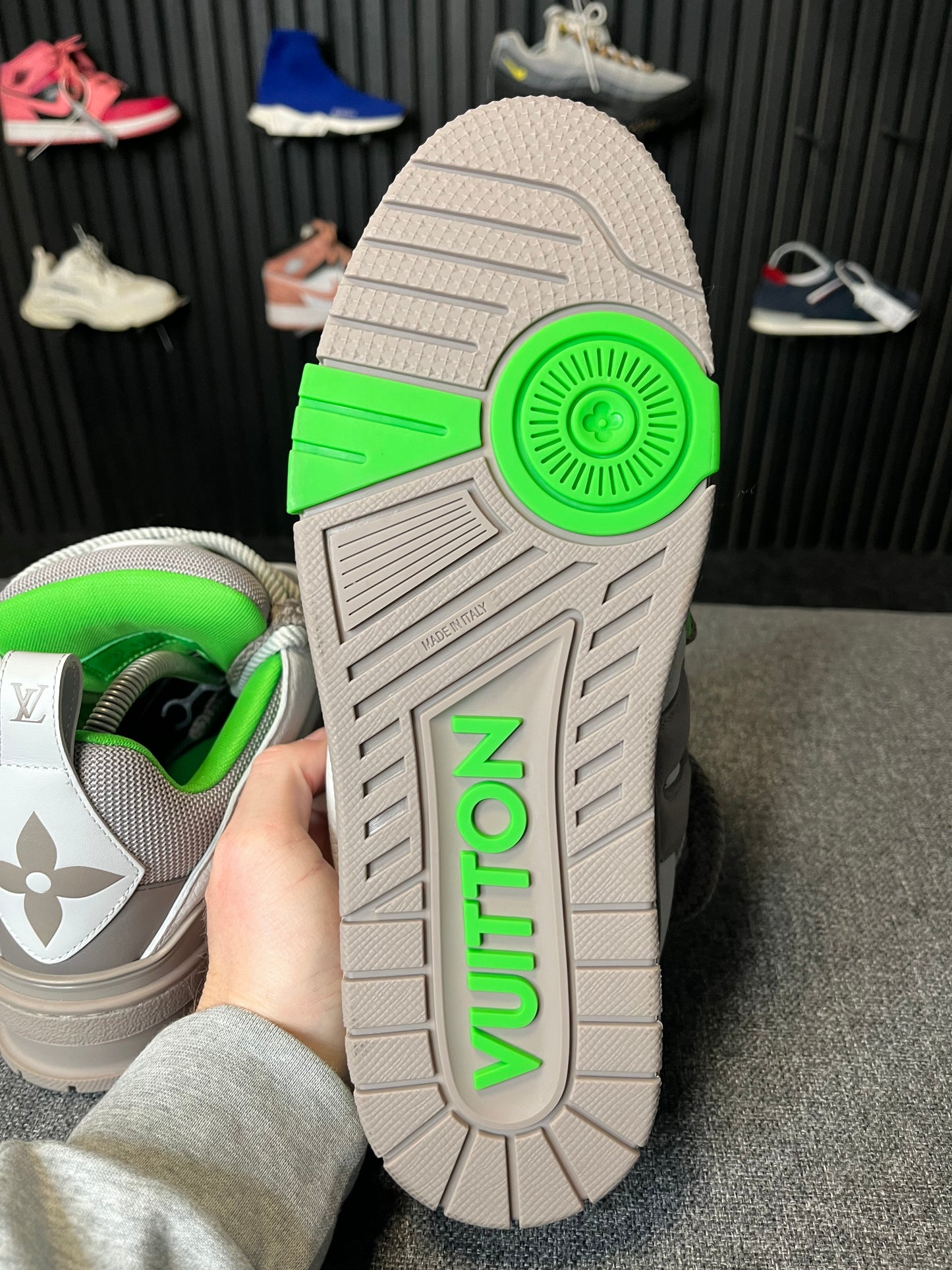 Louis Vuitton Skate Sneaker Grey Green UK7 2589