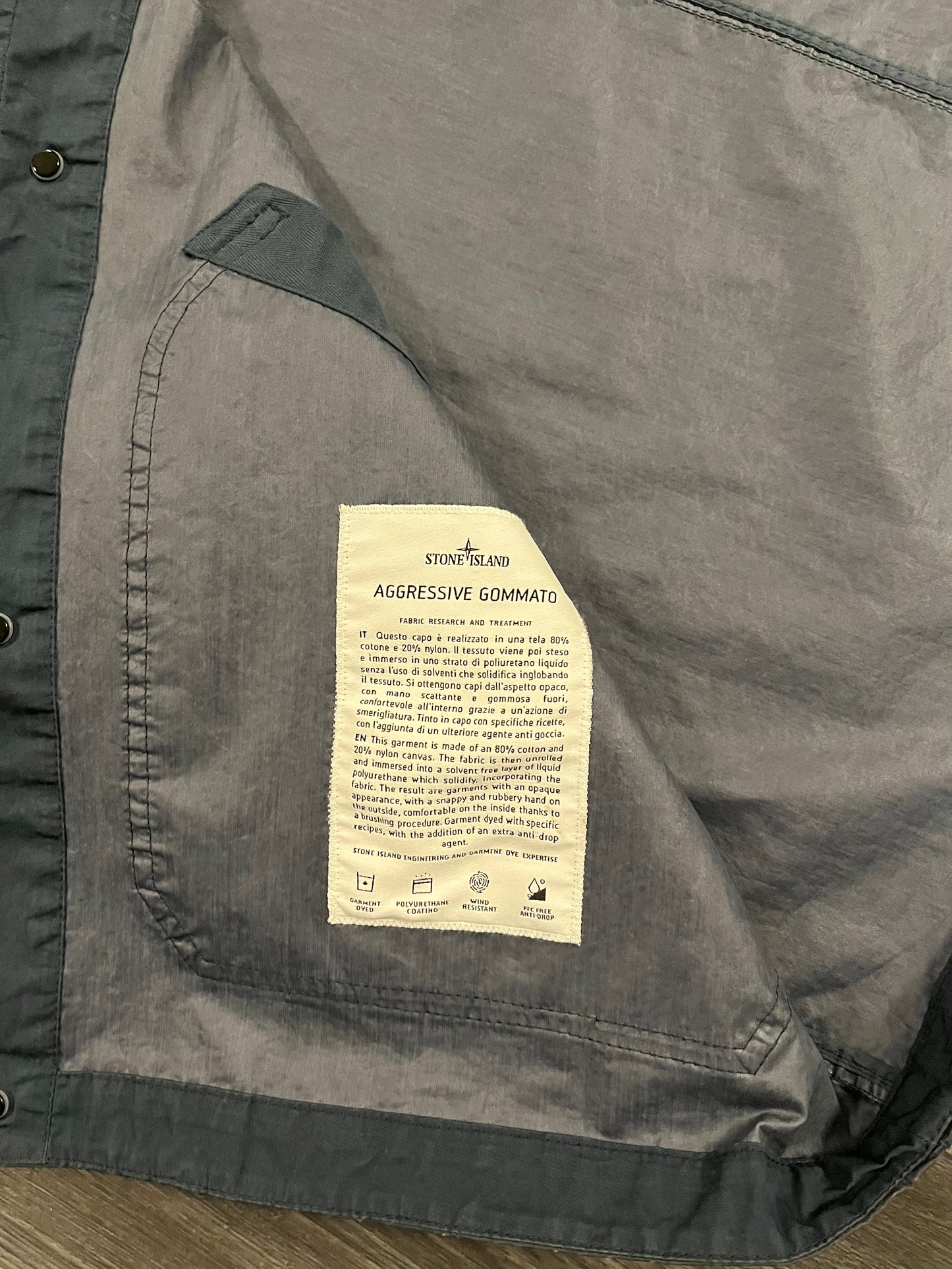Stone Island Aggressive Gommato Jacket Navy XL 3649
