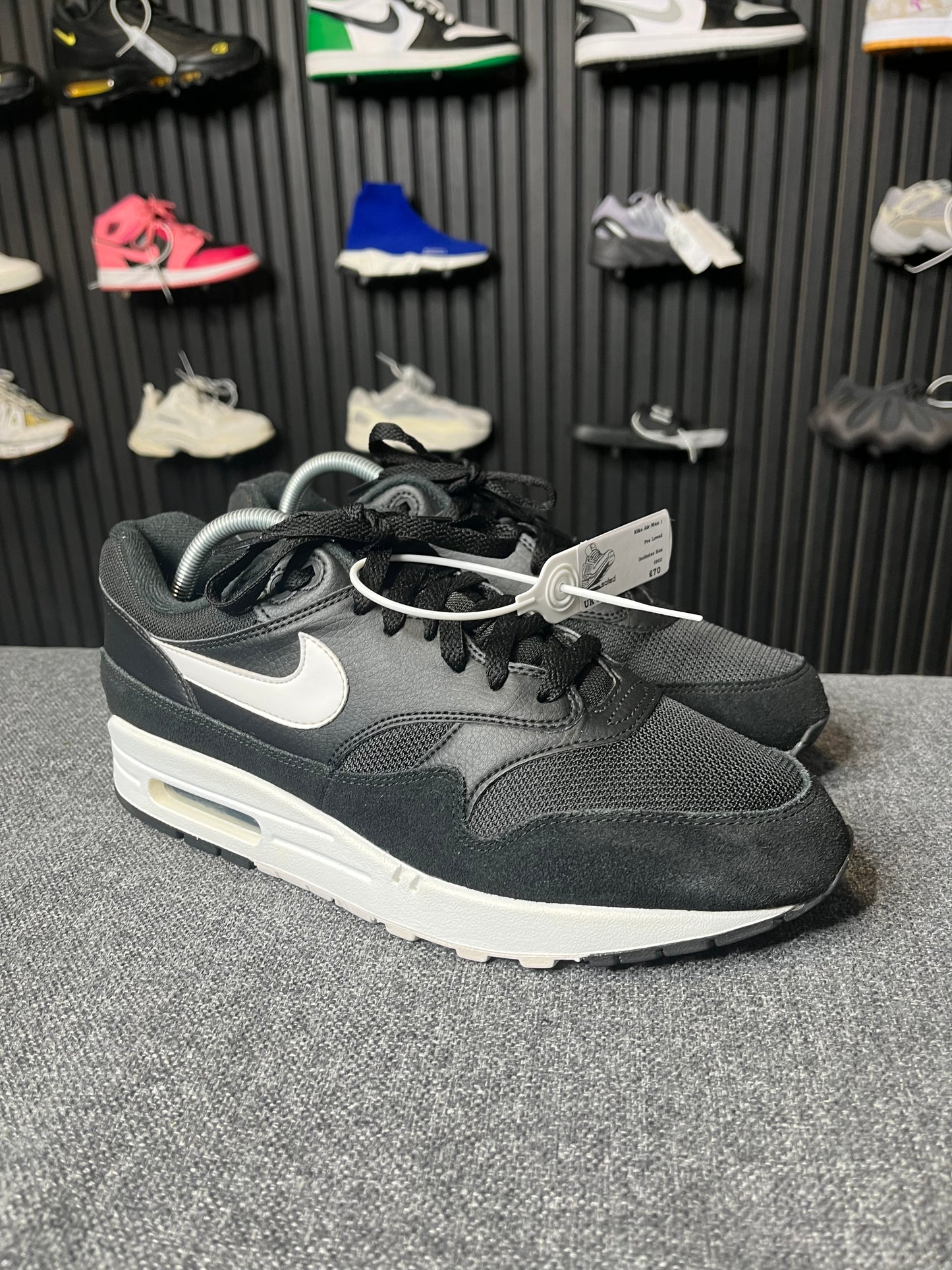 Nike Air Max 1 Black/White UK 9 2502