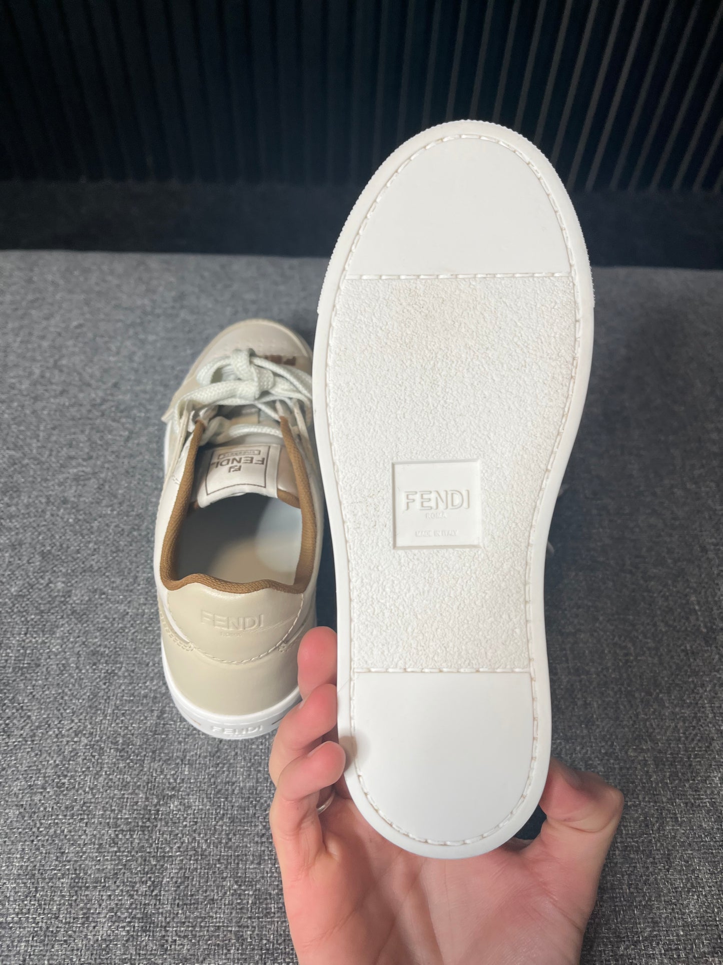 Fendi Beige Trainers UK 13K 2812
