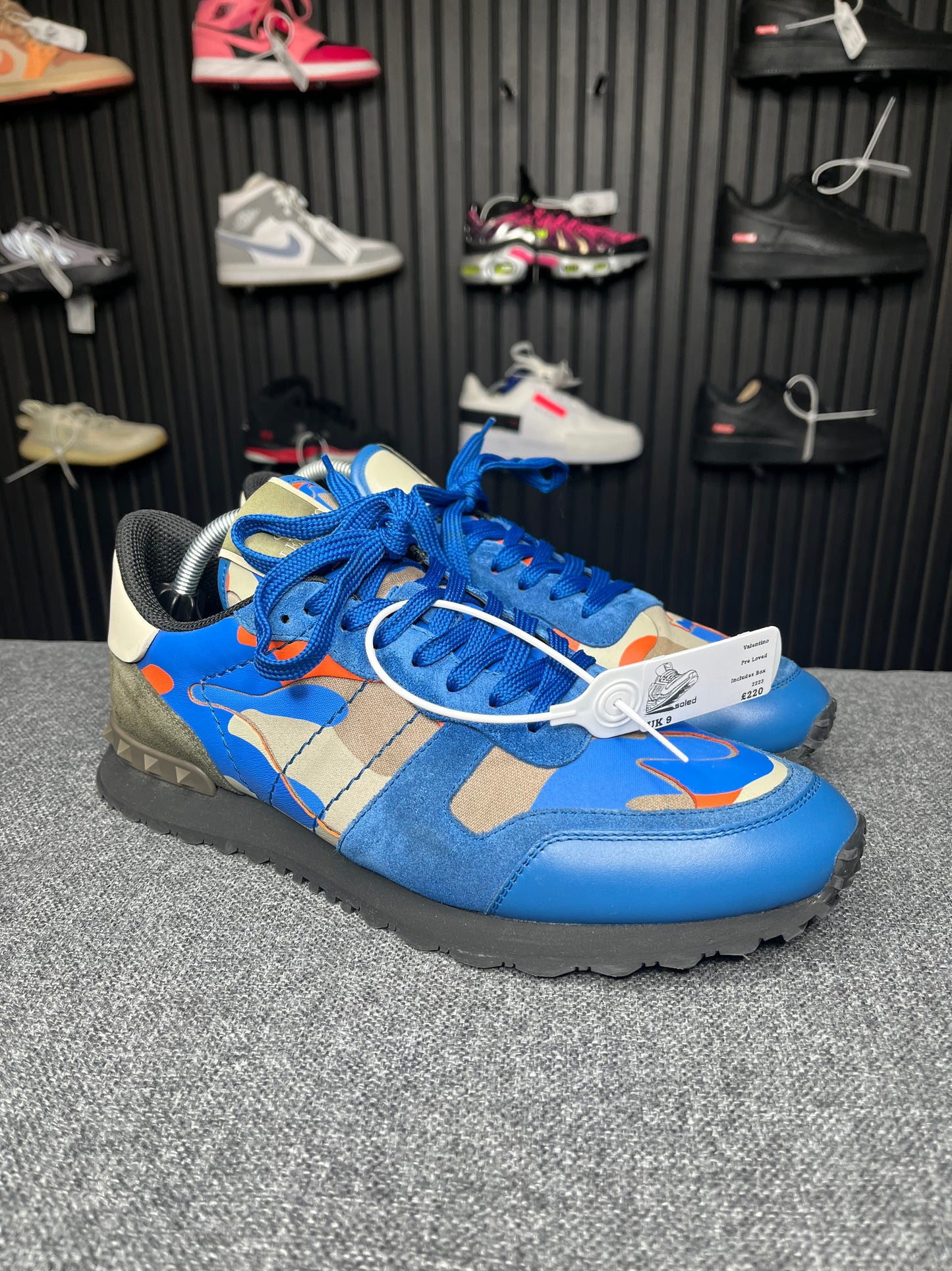 Valentino Garavani Rockstud Runner Blue UK9 2223