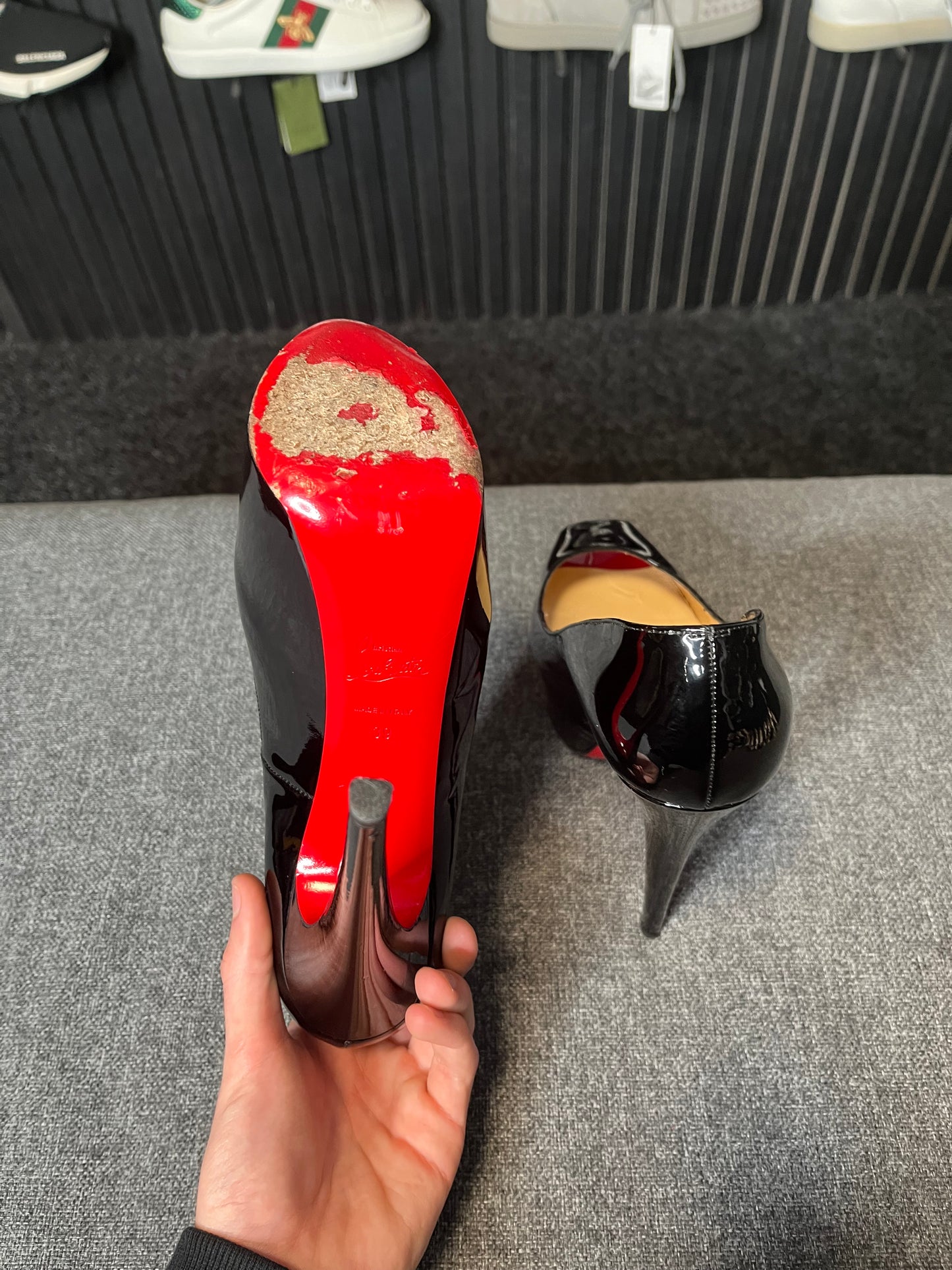 Louboutin Highness 160 Patent Heels Size 39 3247