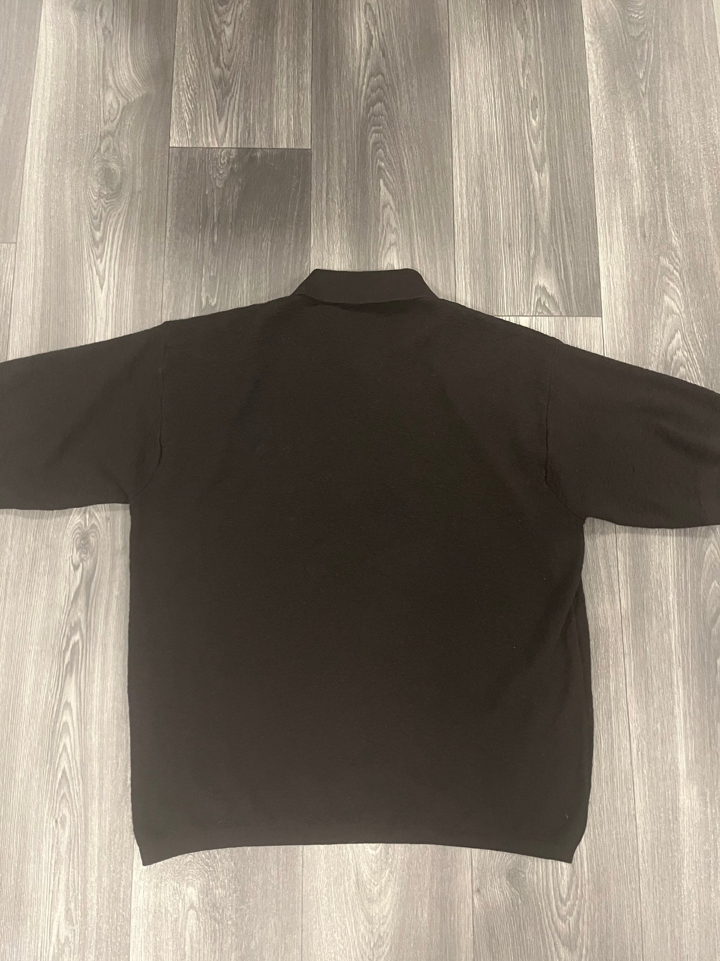 Knit Black Stone Island Polo Large 3701