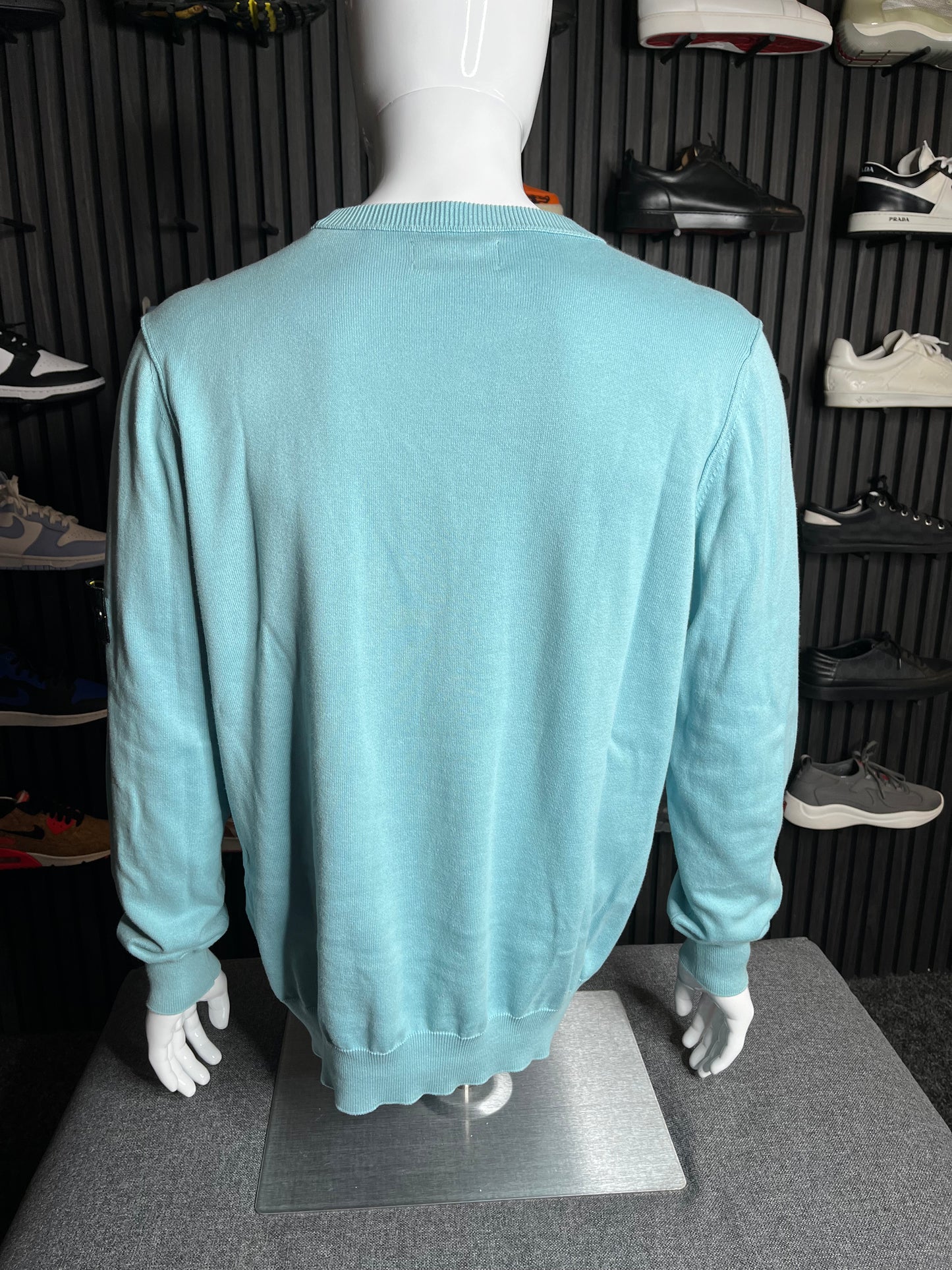 Stone Island Soft Cotton Crew Neck Jumper Blue - XL