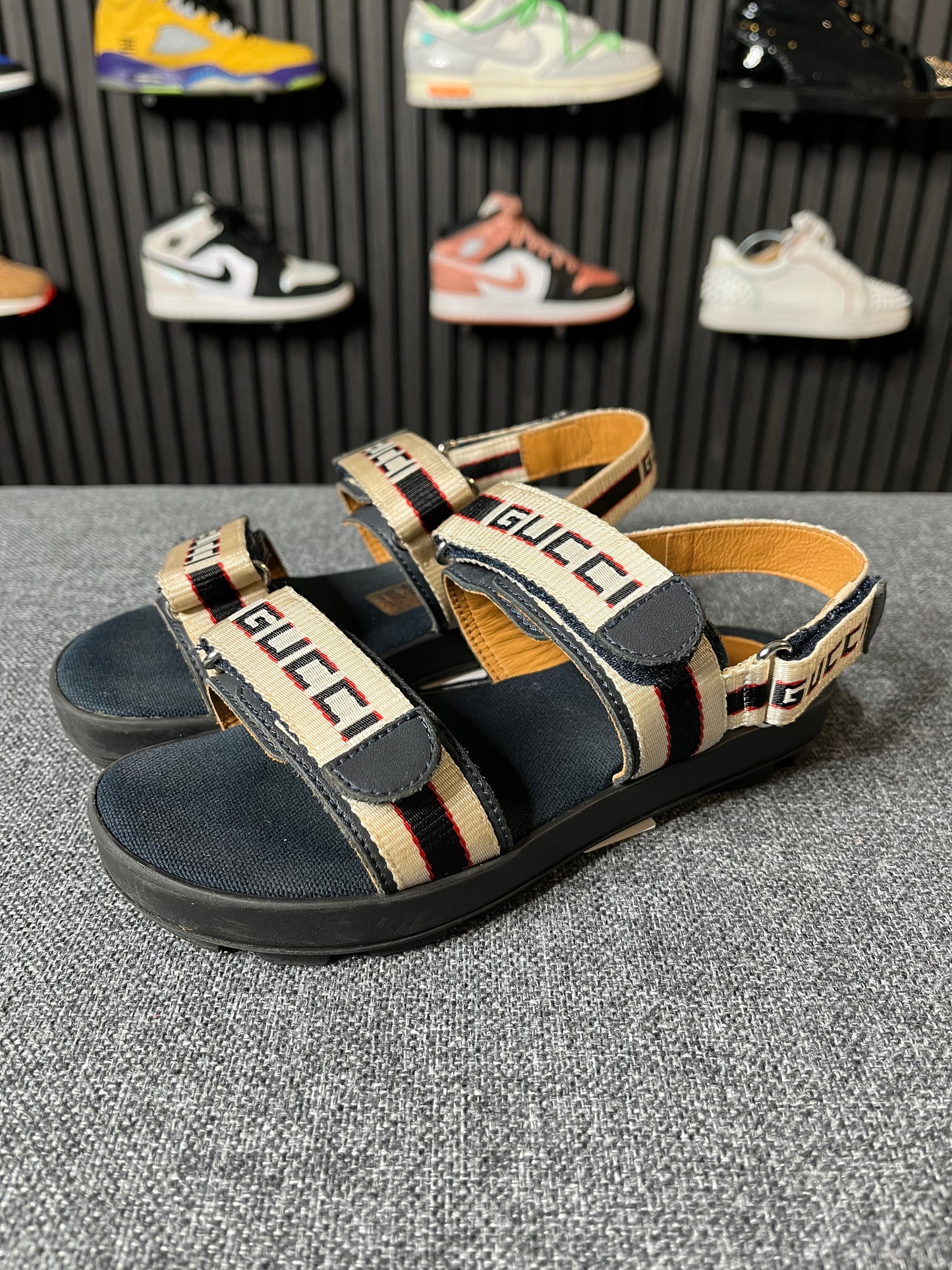 Gucci Strip Logo Sandals