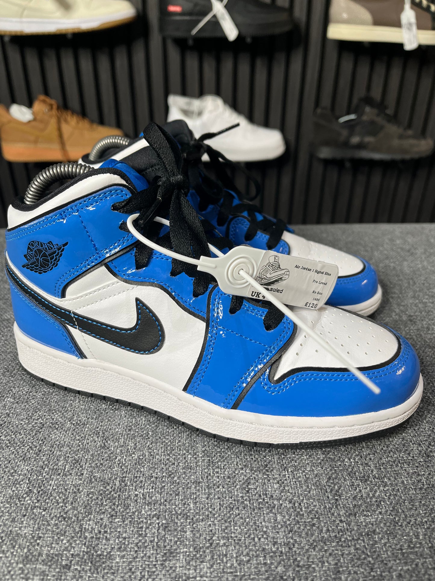 Nike Air Jordan 1 Mid SE GS Signal Blue UK4 EU36.5