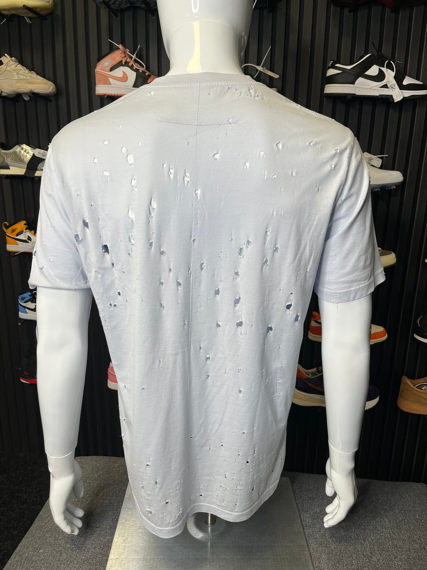 Givenchy Distressed Tee Blue Medium 1640