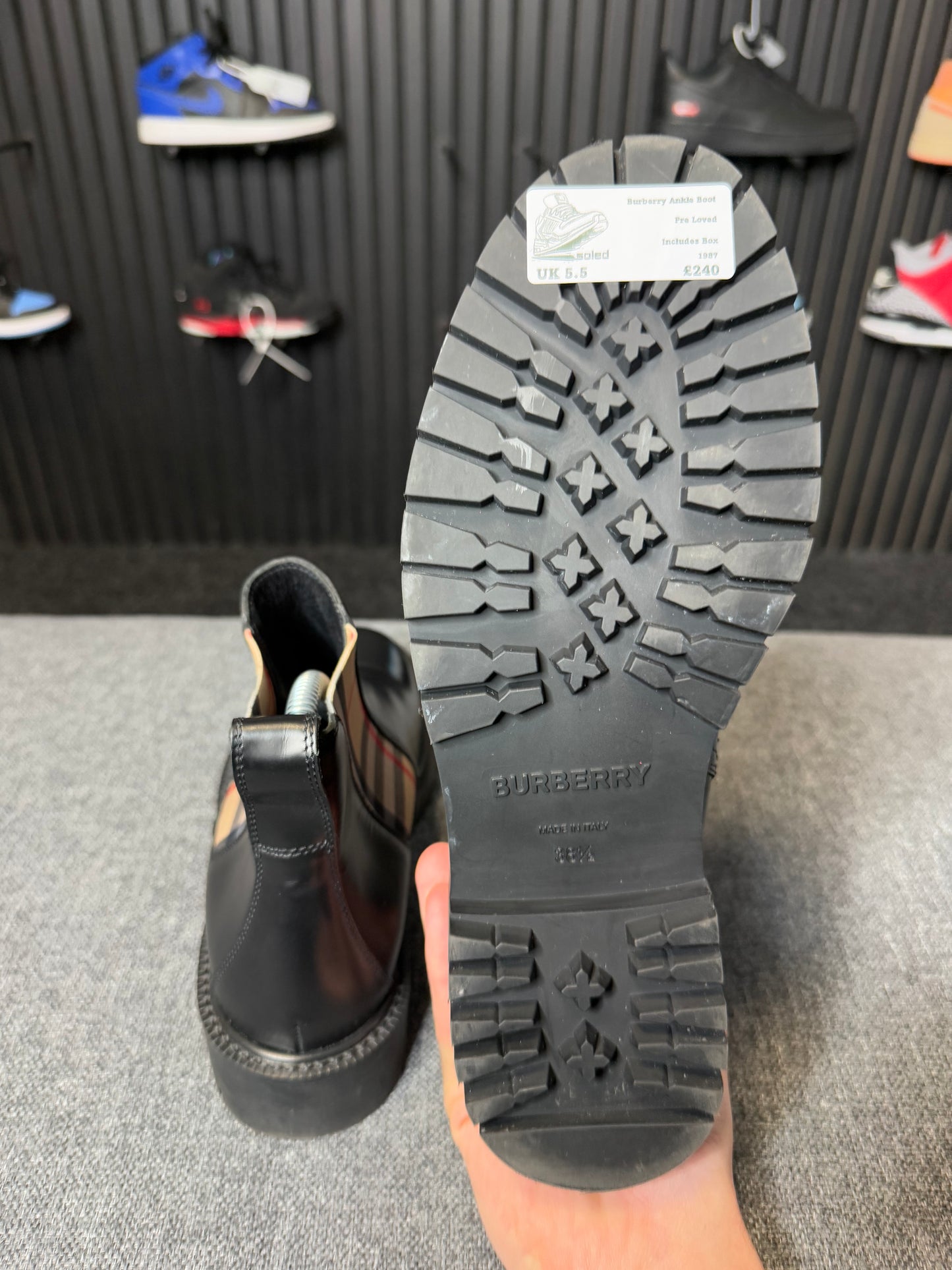 Burberry Ankle Boot Black UK5.5 EU38.5 1987