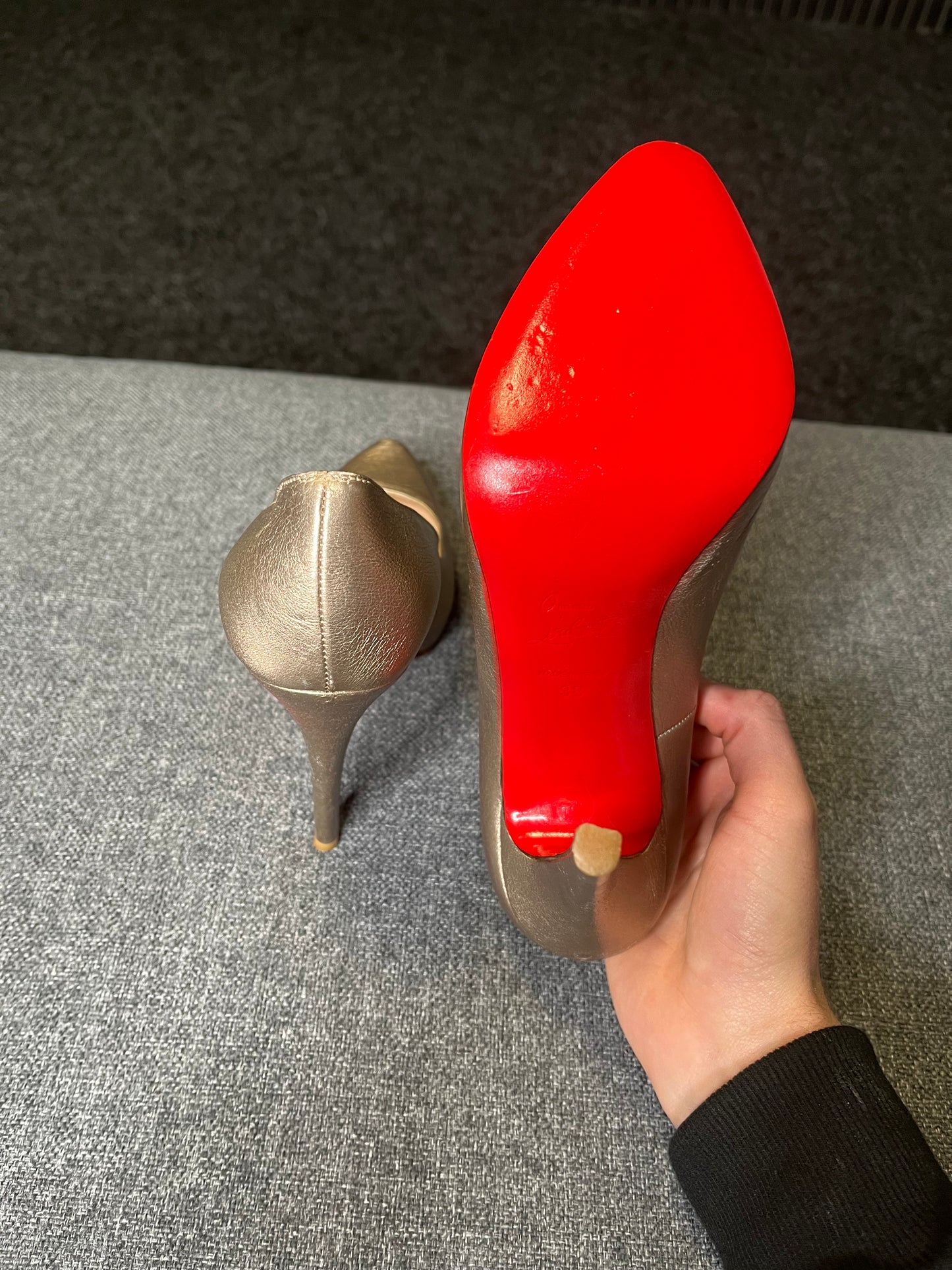 Christian Louboutin Metallic Gold Heels UK5 2015
