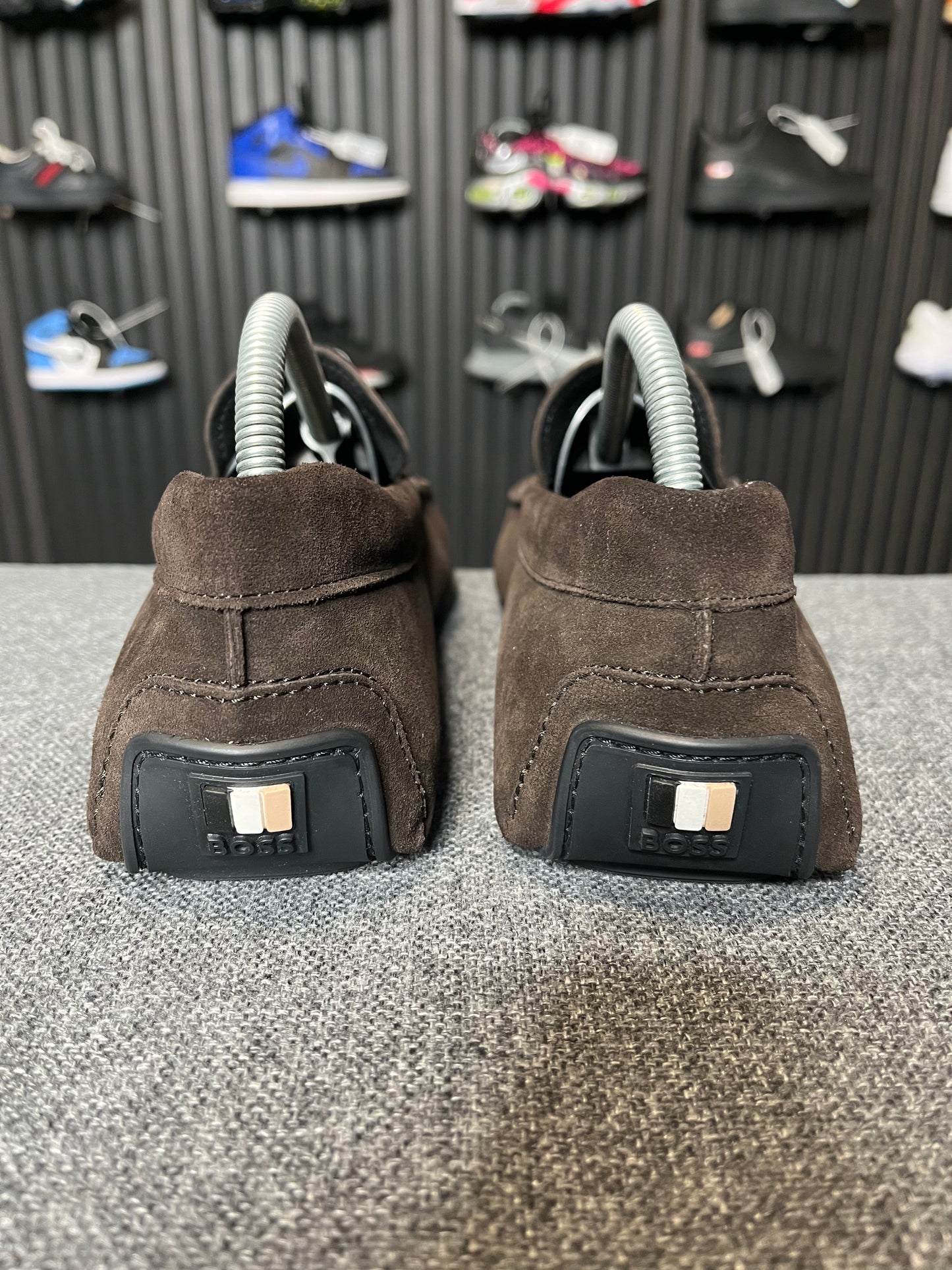 Hugo Boss Loafers Brown Suede UK8 2047