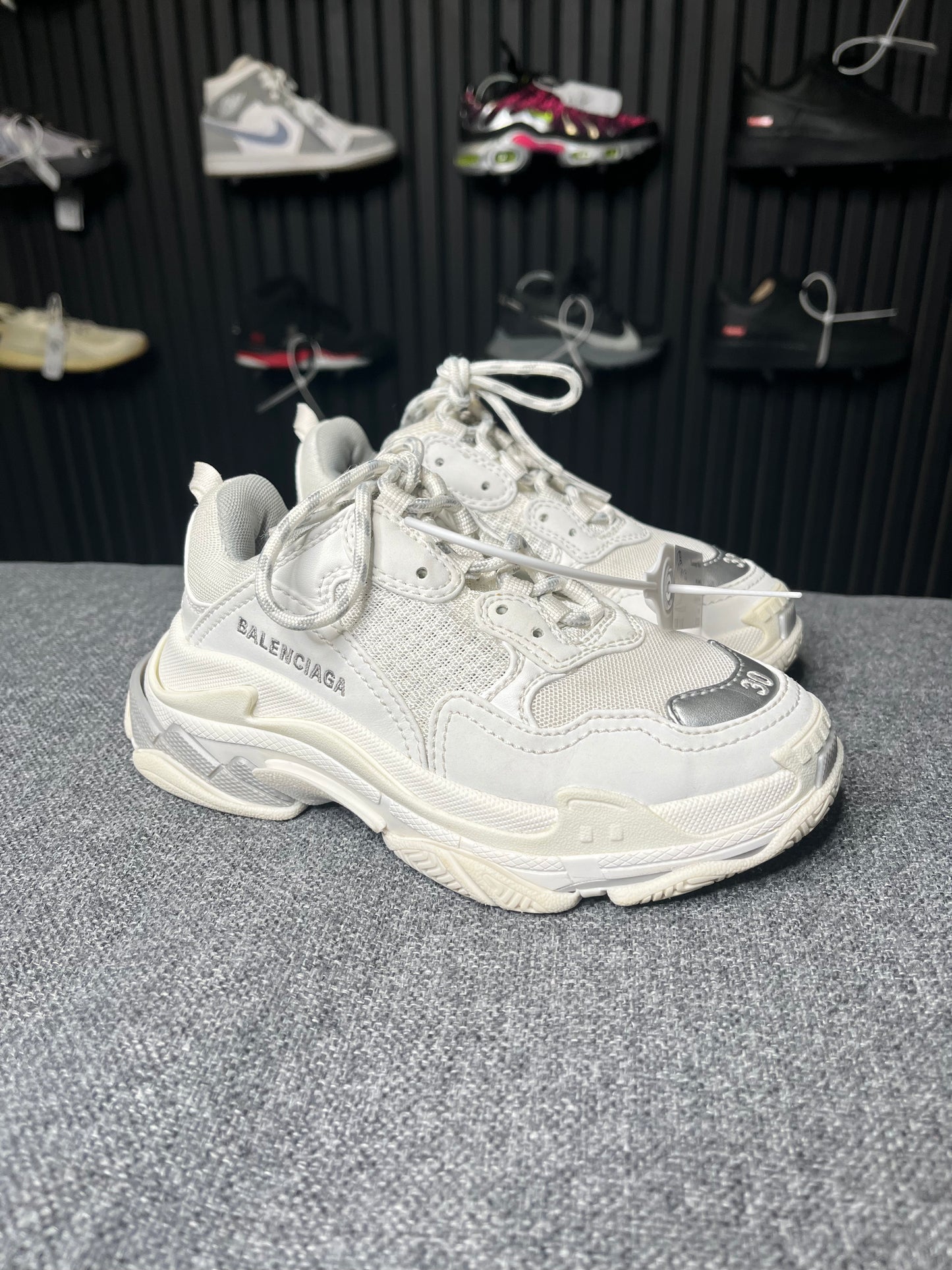 Balenciaga Triple S White UK12 Child 2150