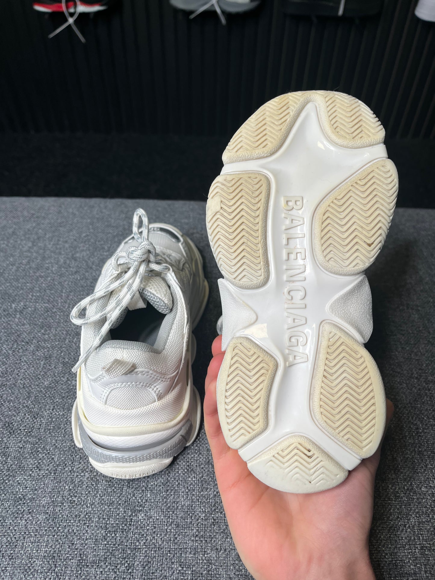 Balenciaga Triple S White UK12 Child 2150