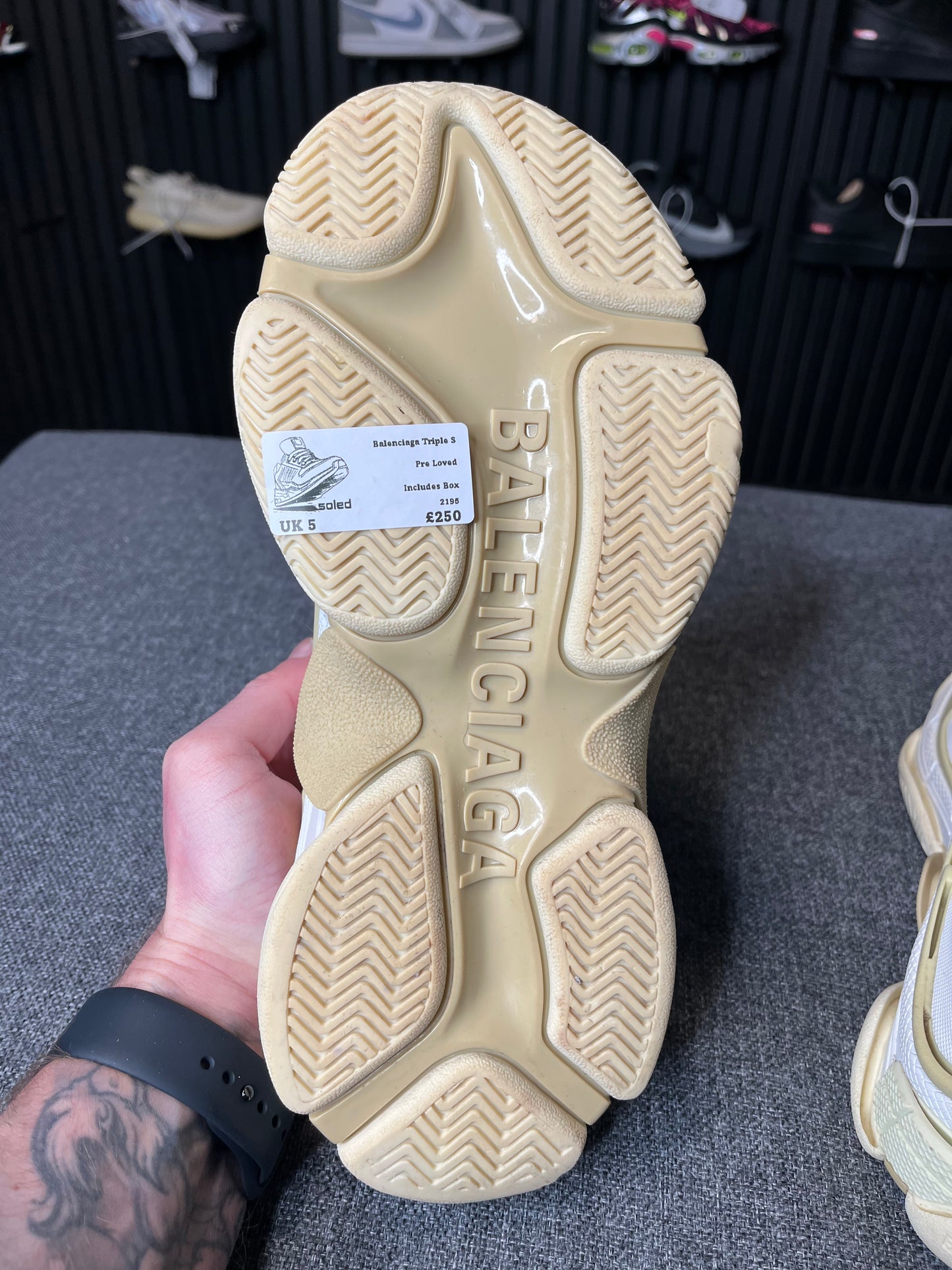 Balenciaga Triple S Beige/White UK5 2195
