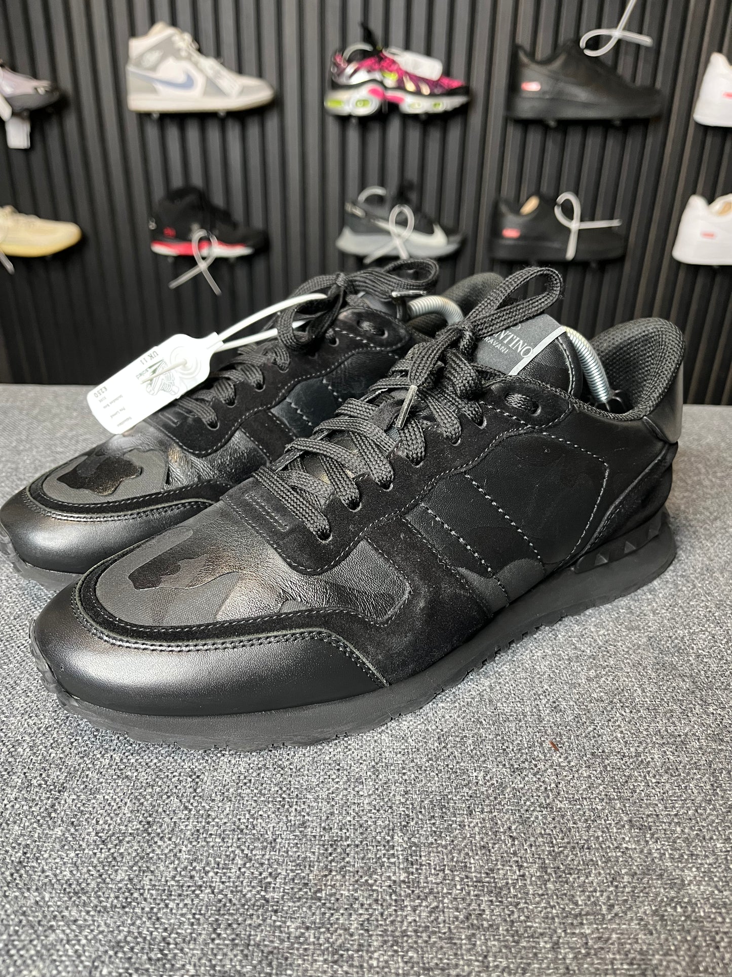 Valentino Garavani Rockstud Runner Black Camo UK11 2198