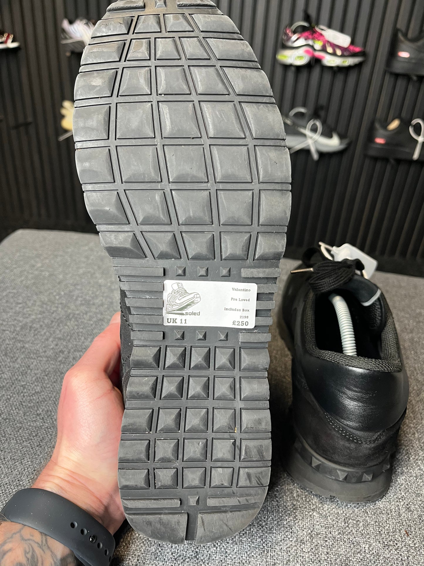 Valentino Garavani Rockstud Runner Black Camo UK11 2198