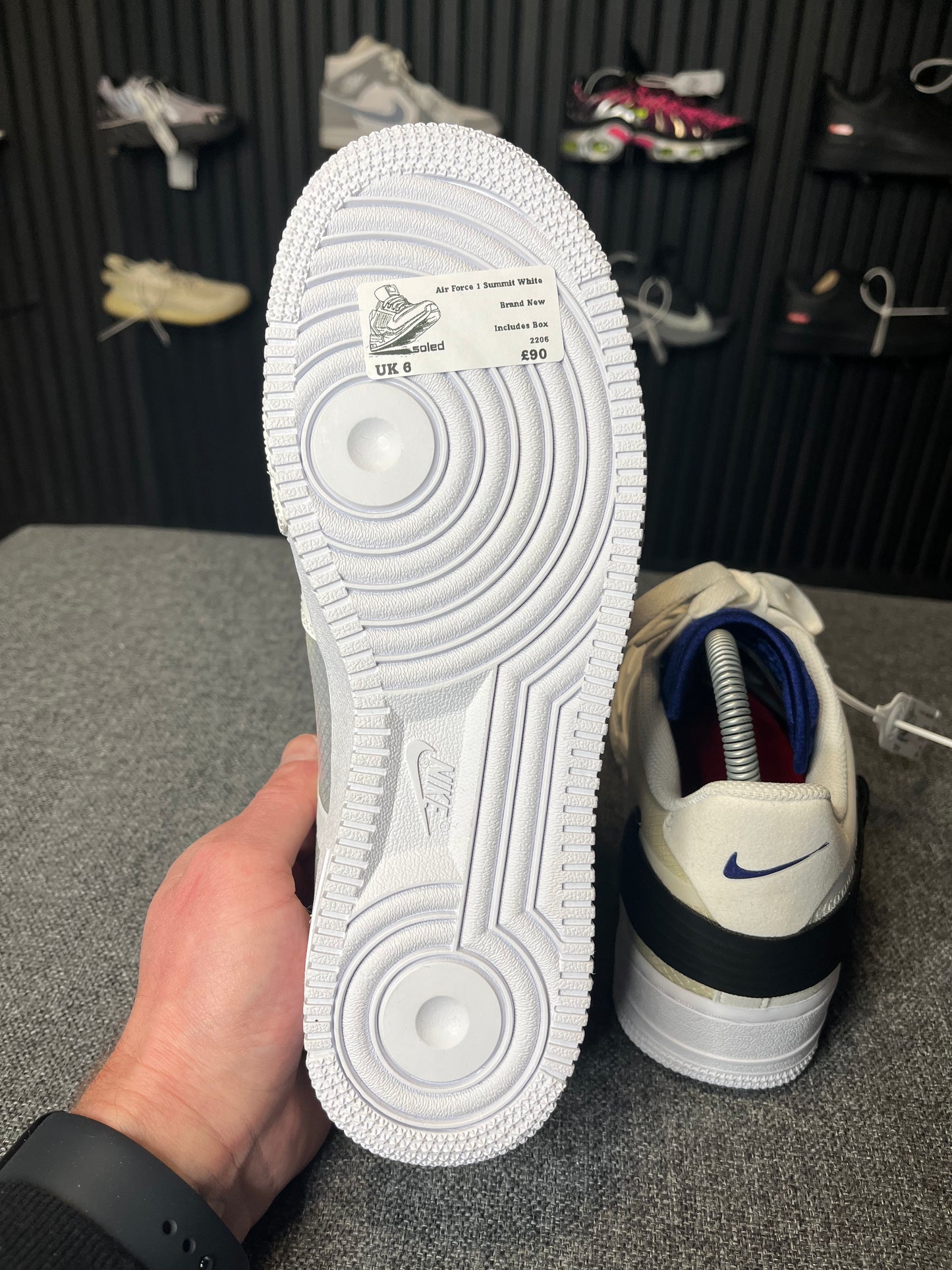 Nike Air Force 1 Low Drop Type GS Summit White UK6 2206