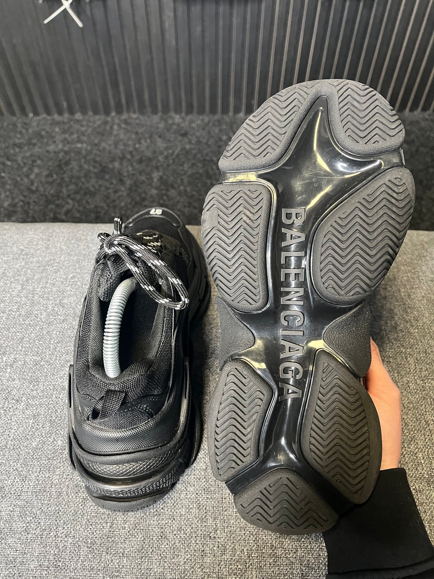 Balenciaga Triple S Black UK4 2217
