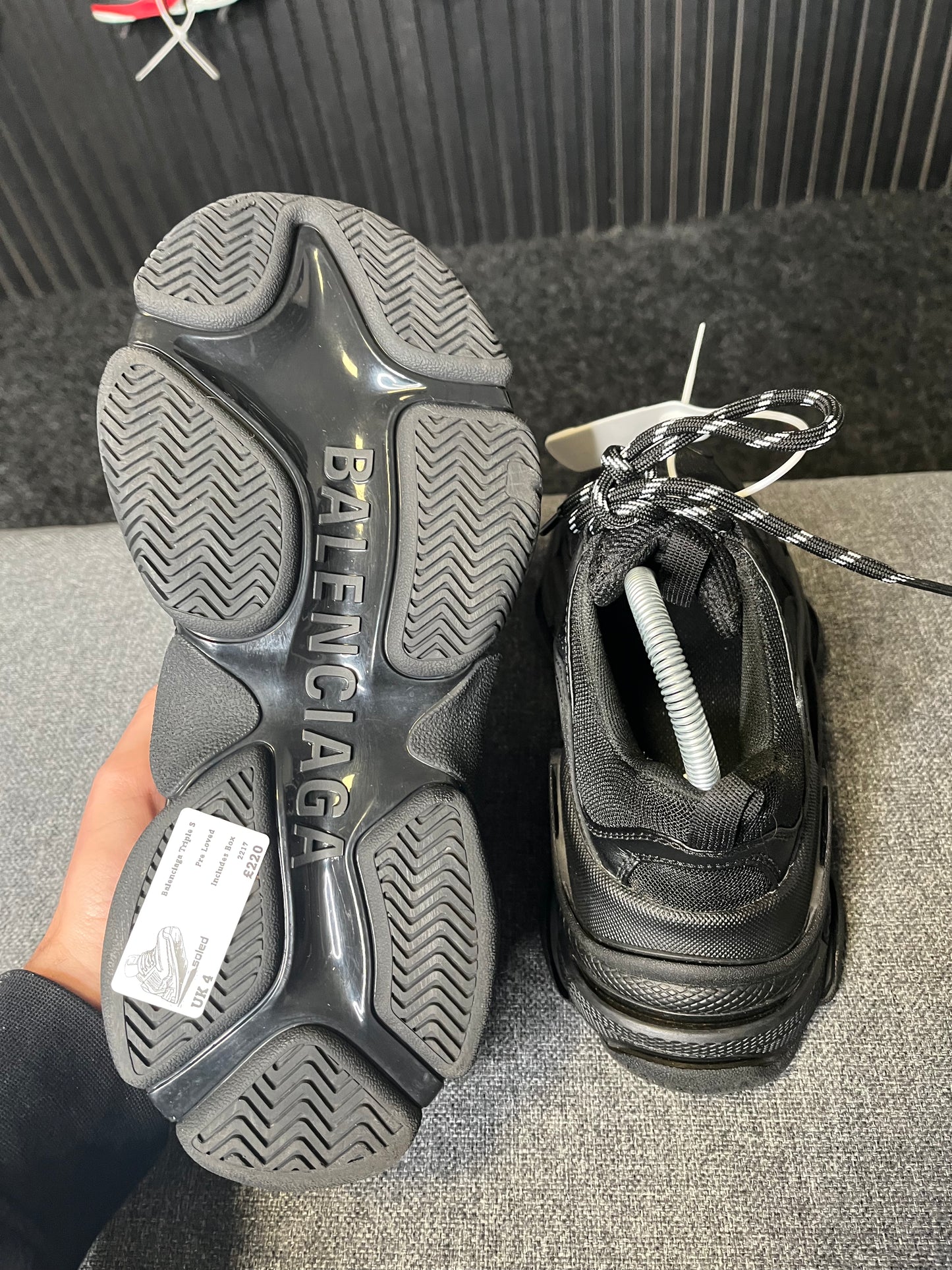 Balenciaga Triple S Black UK4 2217