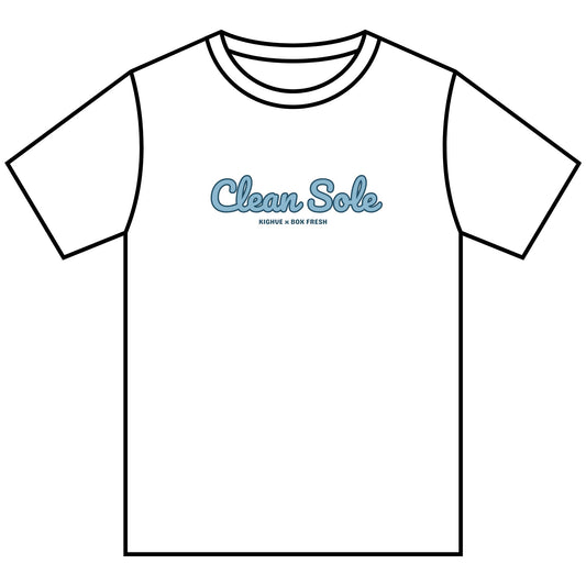 Clean Sole Script Tee White Kighve x Box Fresh