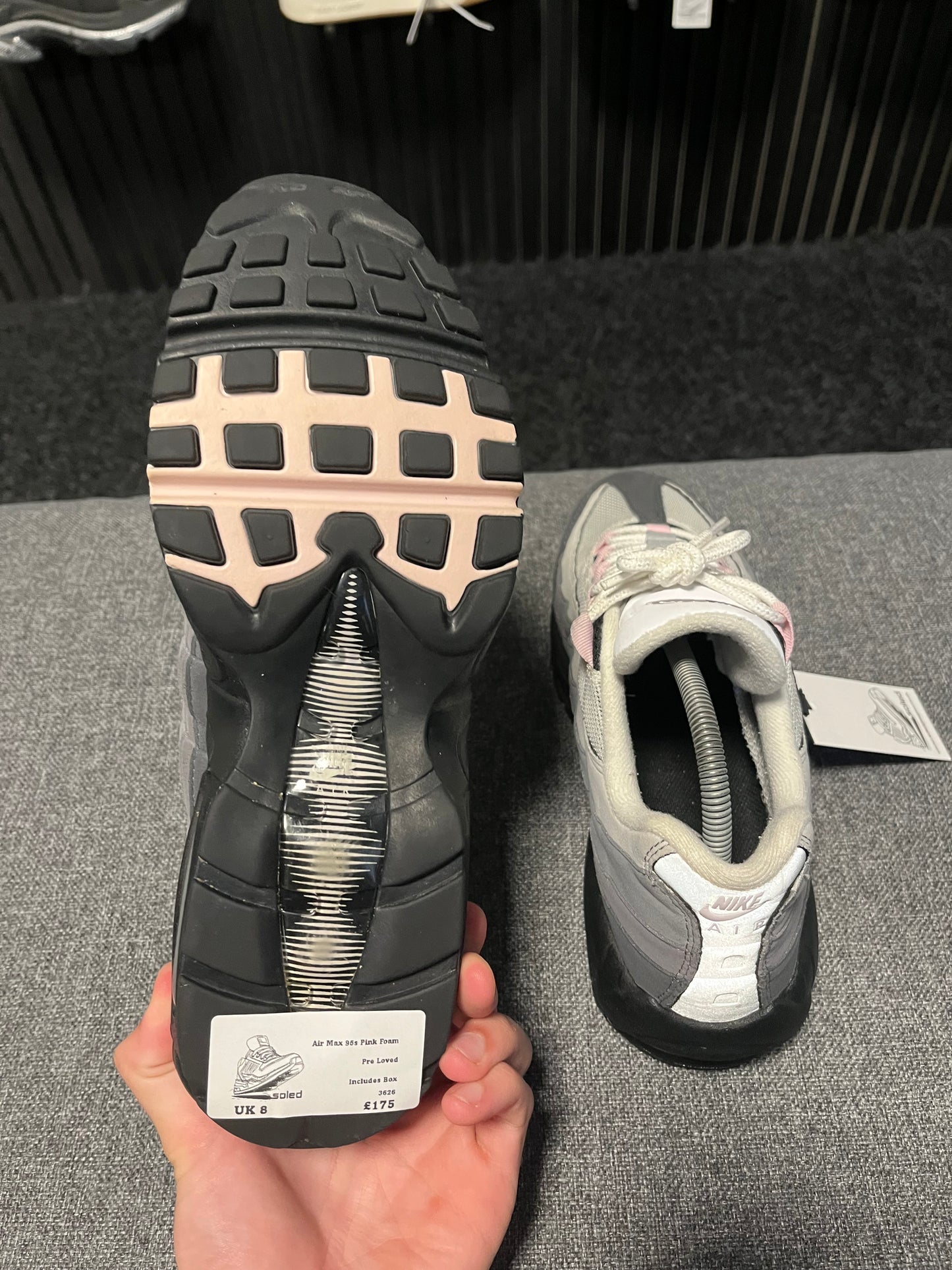 Air Max 95s Pink Foam UK 8 3626