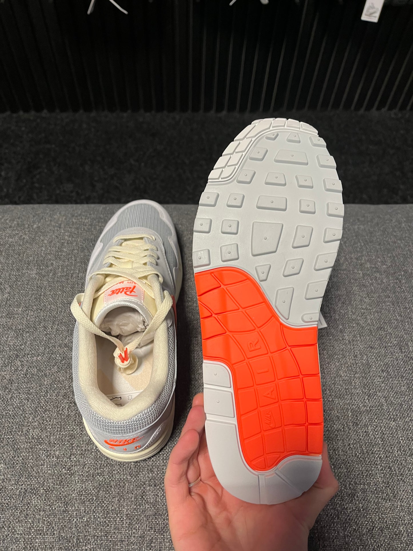 Air Max 1 Patta White Waves Crimson UK 9 3512