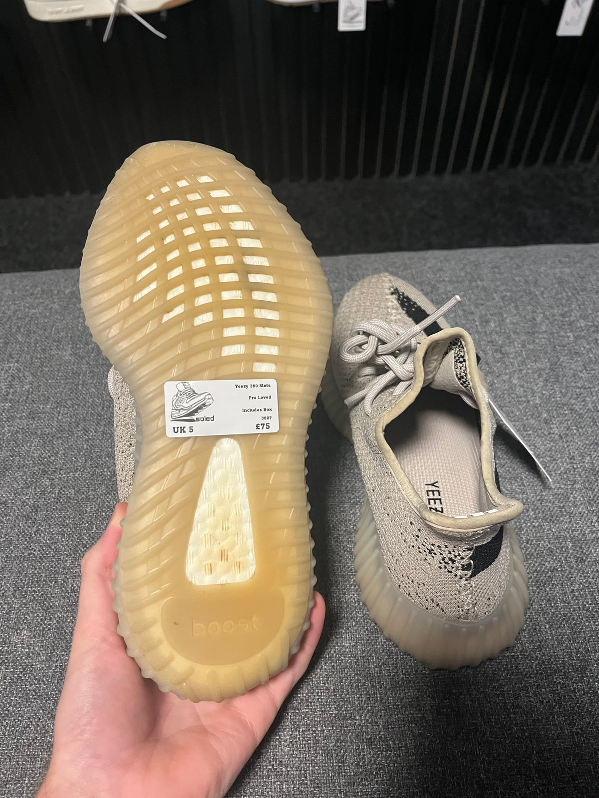 Yeezy 350 Slate UK 5 3807