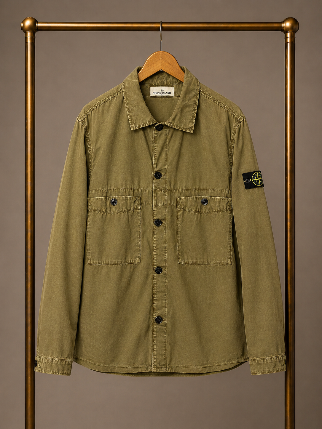 Stone Island Multi Pocket Overshirt Khaki XL 3653