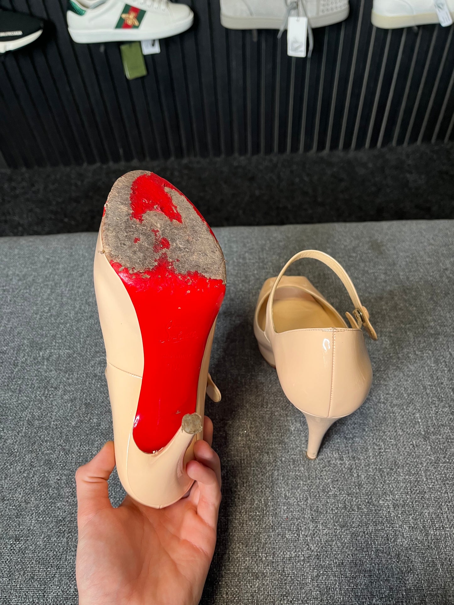 Louboutin Jane Vendome Patent Heels Size 39.5 3257