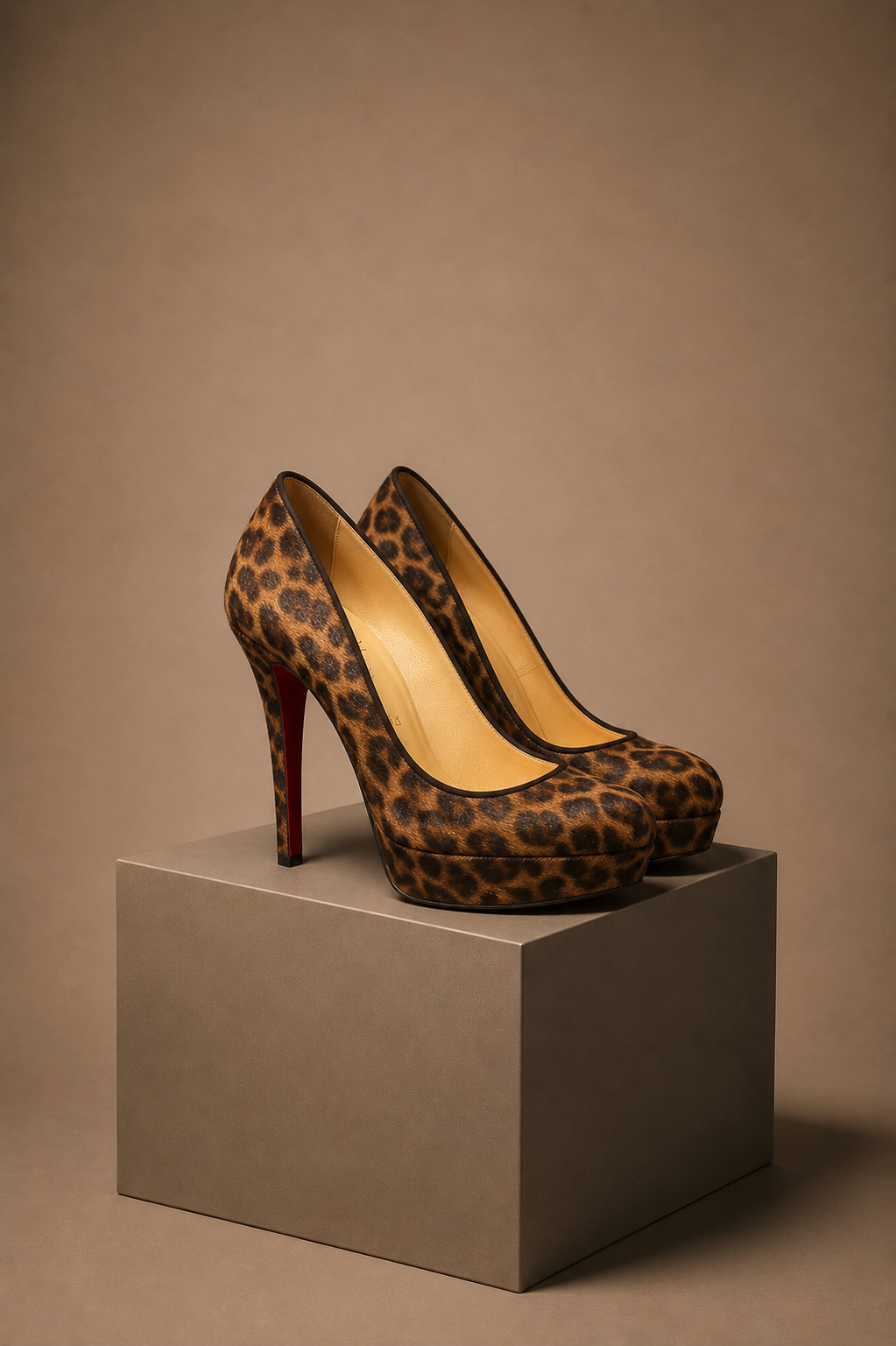 Christian Louboutin Leopard Print Heels UK 4 3541