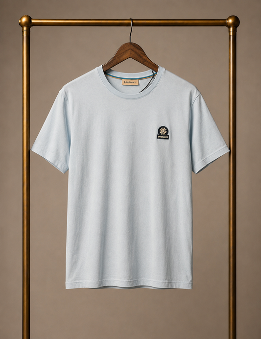 Sandbanks Badge Logo Tee Crystal Blue Large 3554