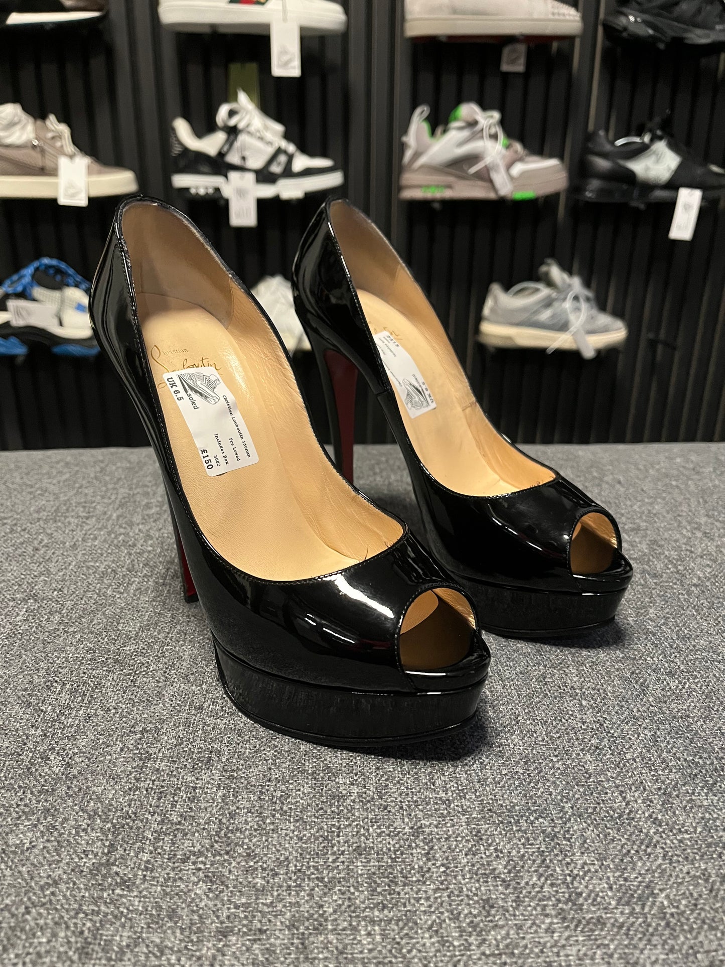 Christian Louboutin Patent Black 150mm Heel UK6.5 (39.5) 3582