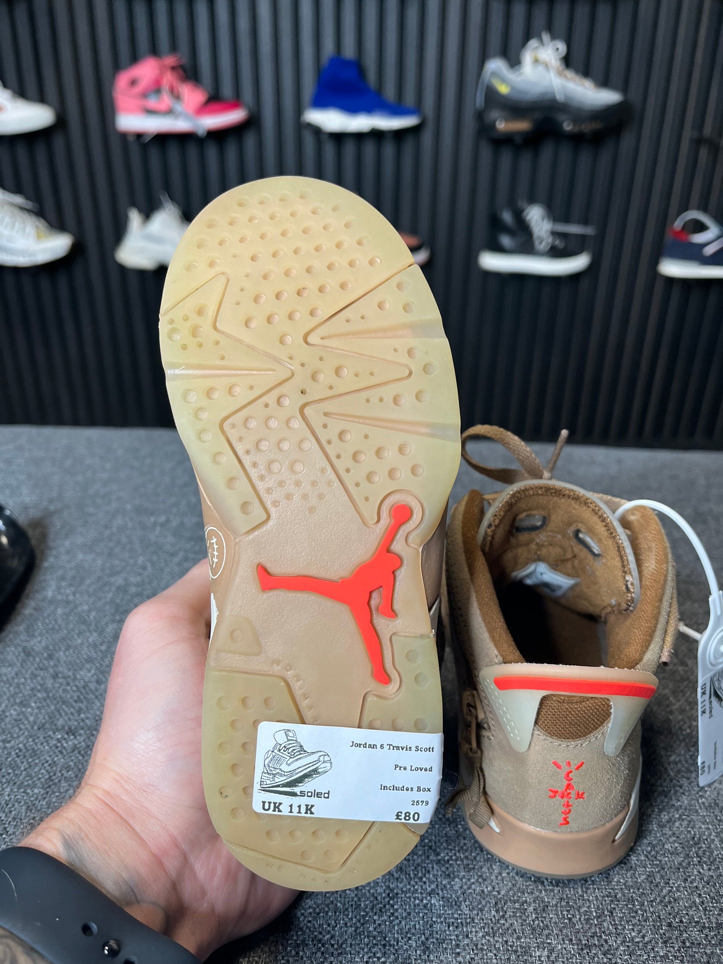 Jordan 6 Travis Scott British Khaki UK11 Child 2579