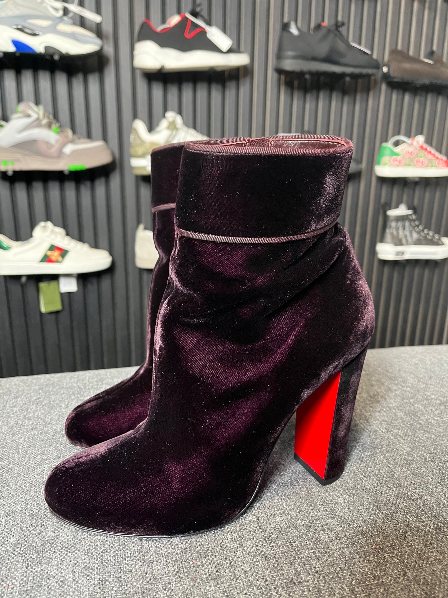 Purple Velvet Louboutin Heels Size 39 3265