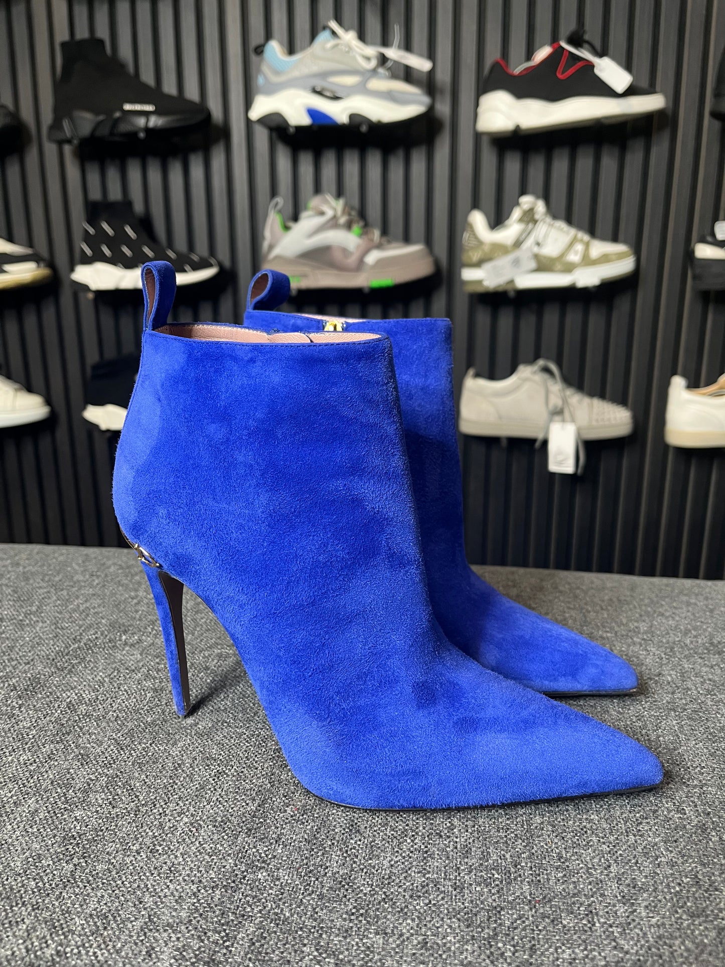Blue Gucci Suede Boots Size 39 3266