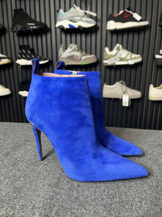 Blue Gucci Suede Boots Size 39 3266