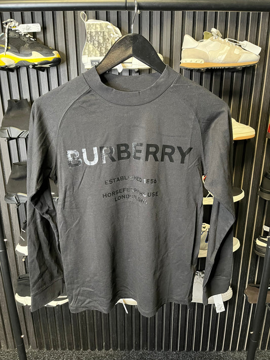 Burberry Long Sleeve T-Shirt Black Age 12 3136