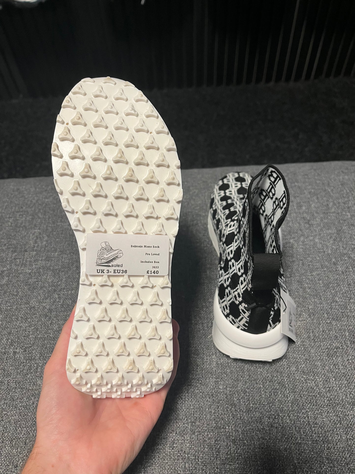 Balmain Mono Sock UK 3 3633