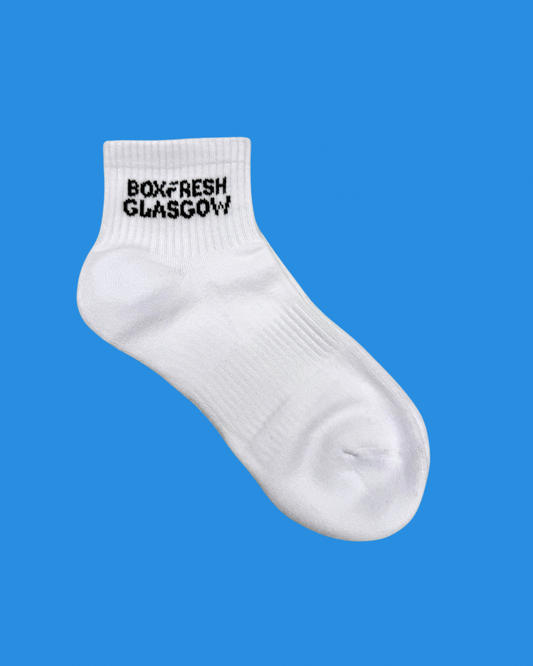 Box Fresh Glasgow Ankle Socks White (2 pack)
