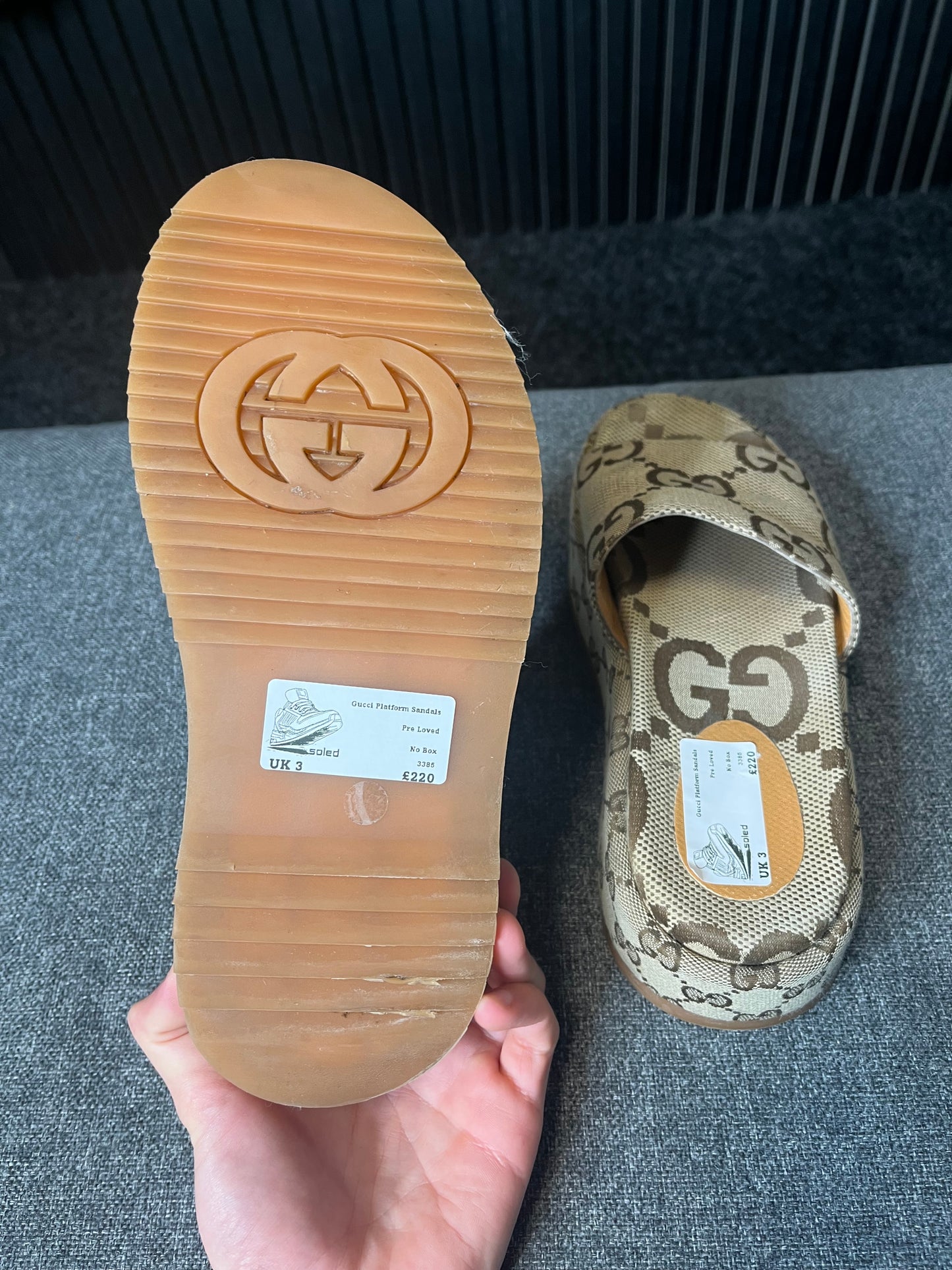 Gucci Platform Sandals UK 3 3385