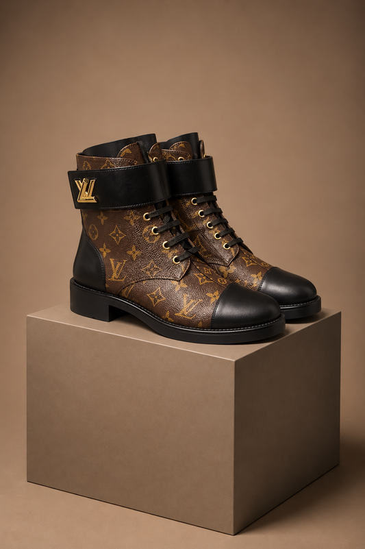 Louis Vuitton Wonderland Flat Ranger Boots UK 6/6.5 3830