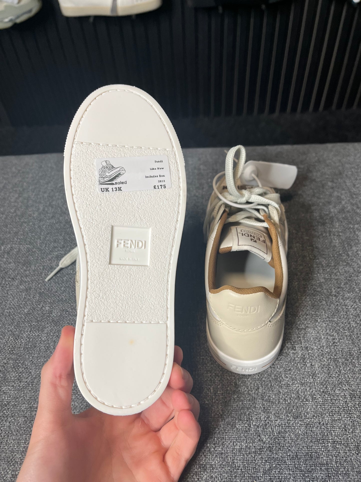 Fendi Beige Trainers UK 13K 2812